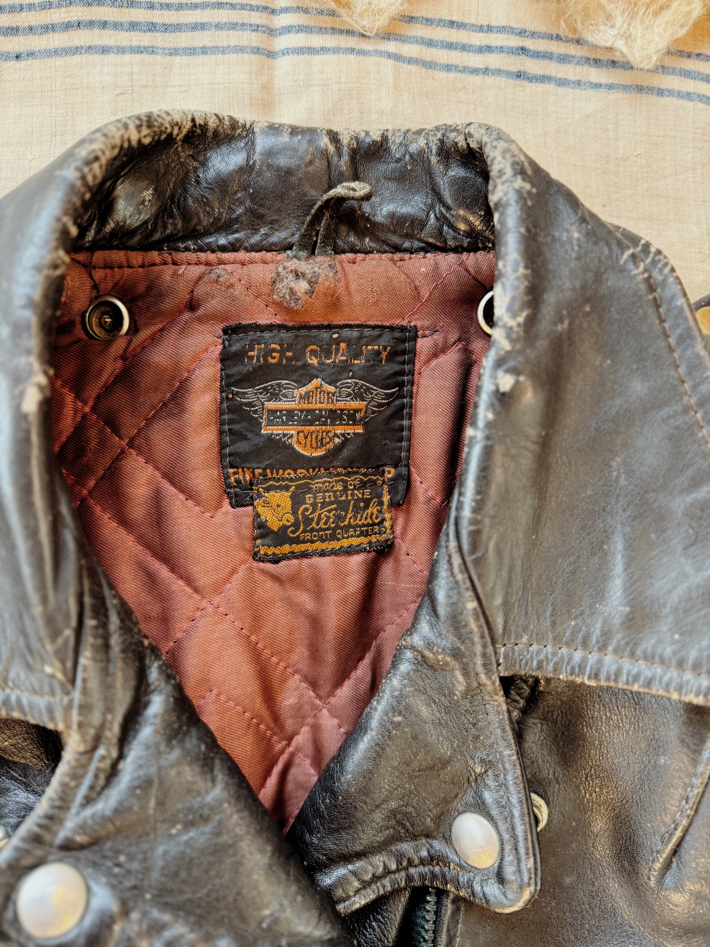 1950s Harley Davidson Cycle Queen w/ Studs + Original Artwork- S/M