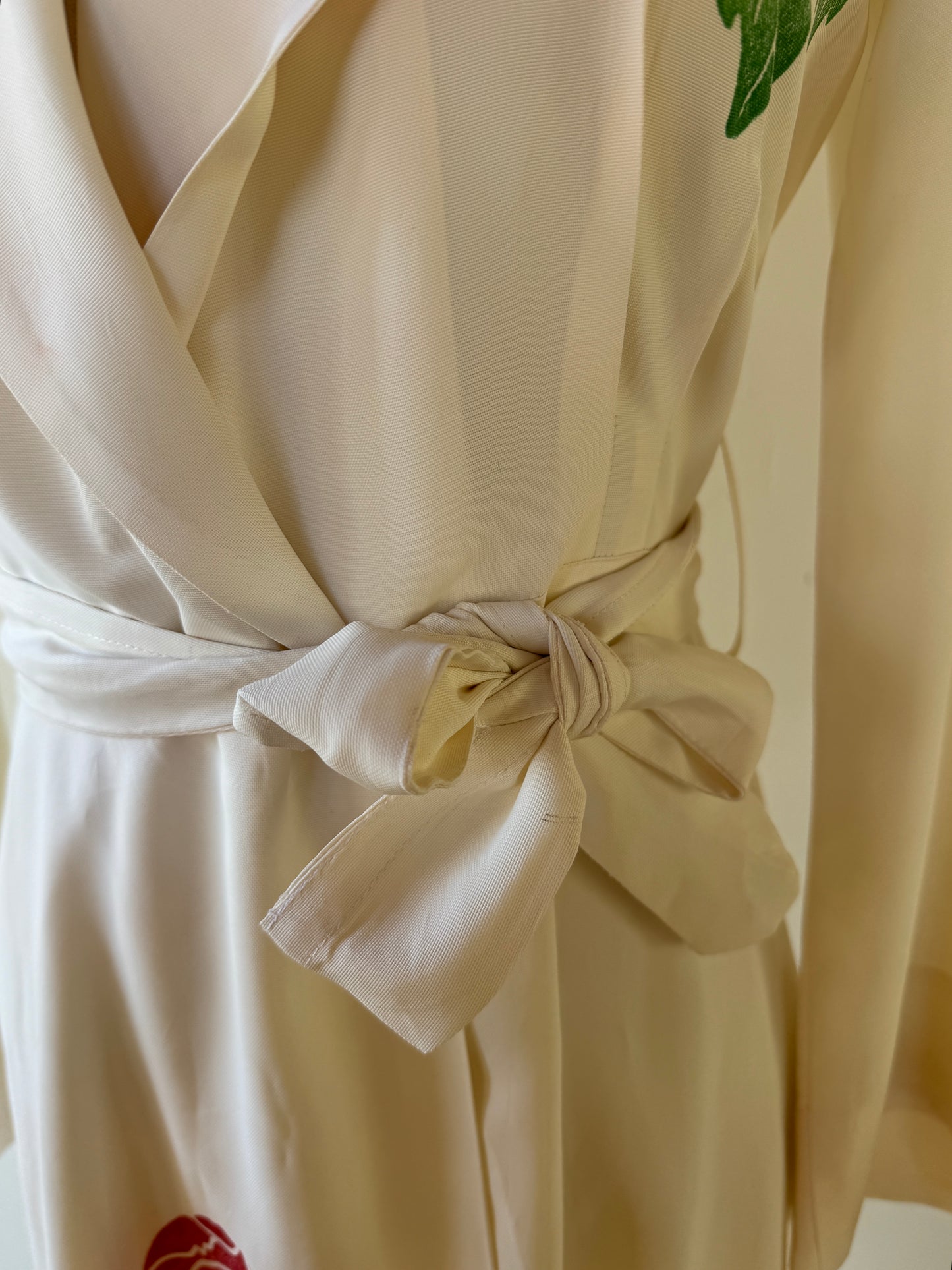 1940s Hawaiian Hibiscus Airbrush Dressing Gown- S/M