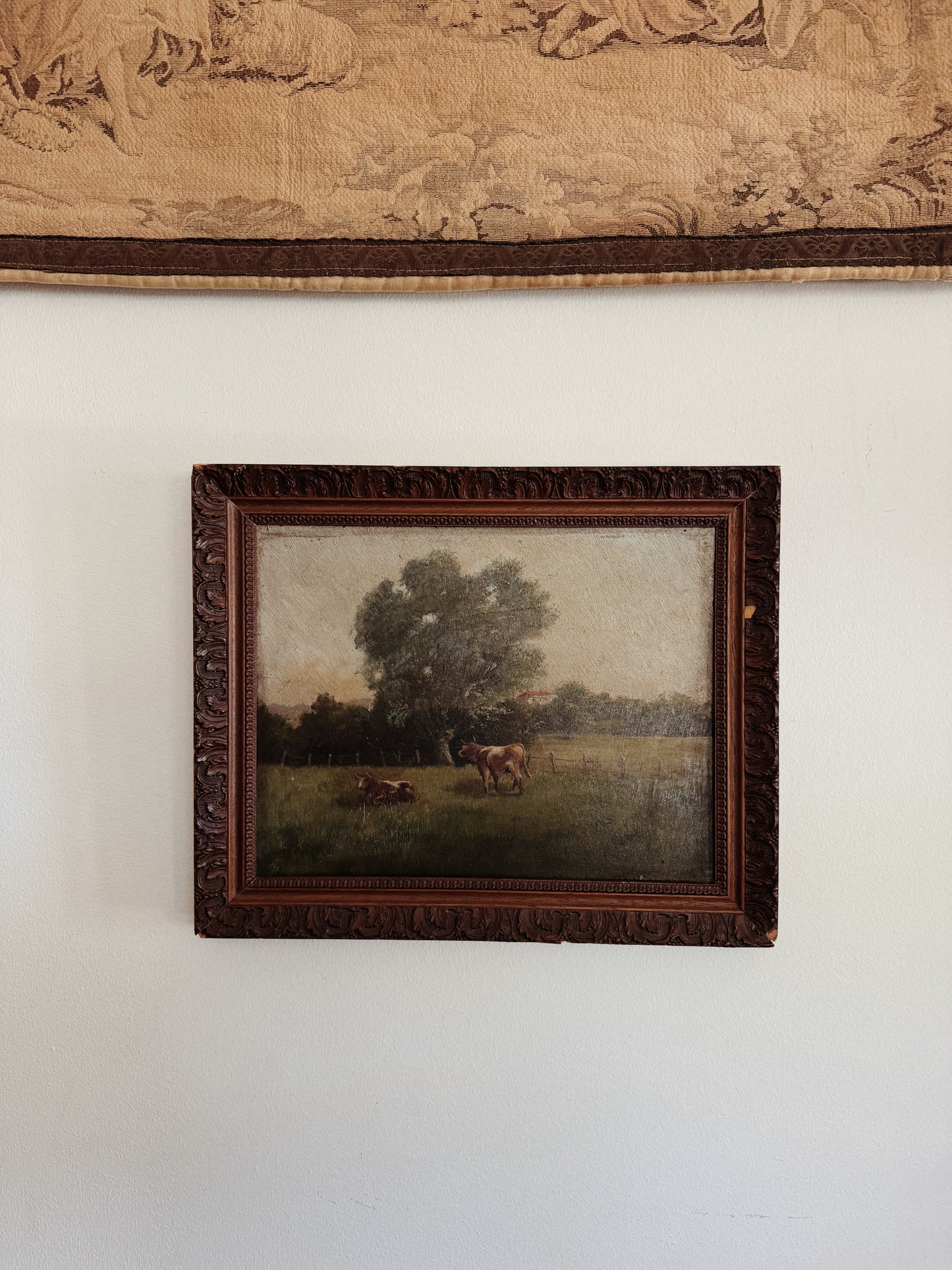 Early 1900s Antique Pastoral Oil Painting- 11 x 14”