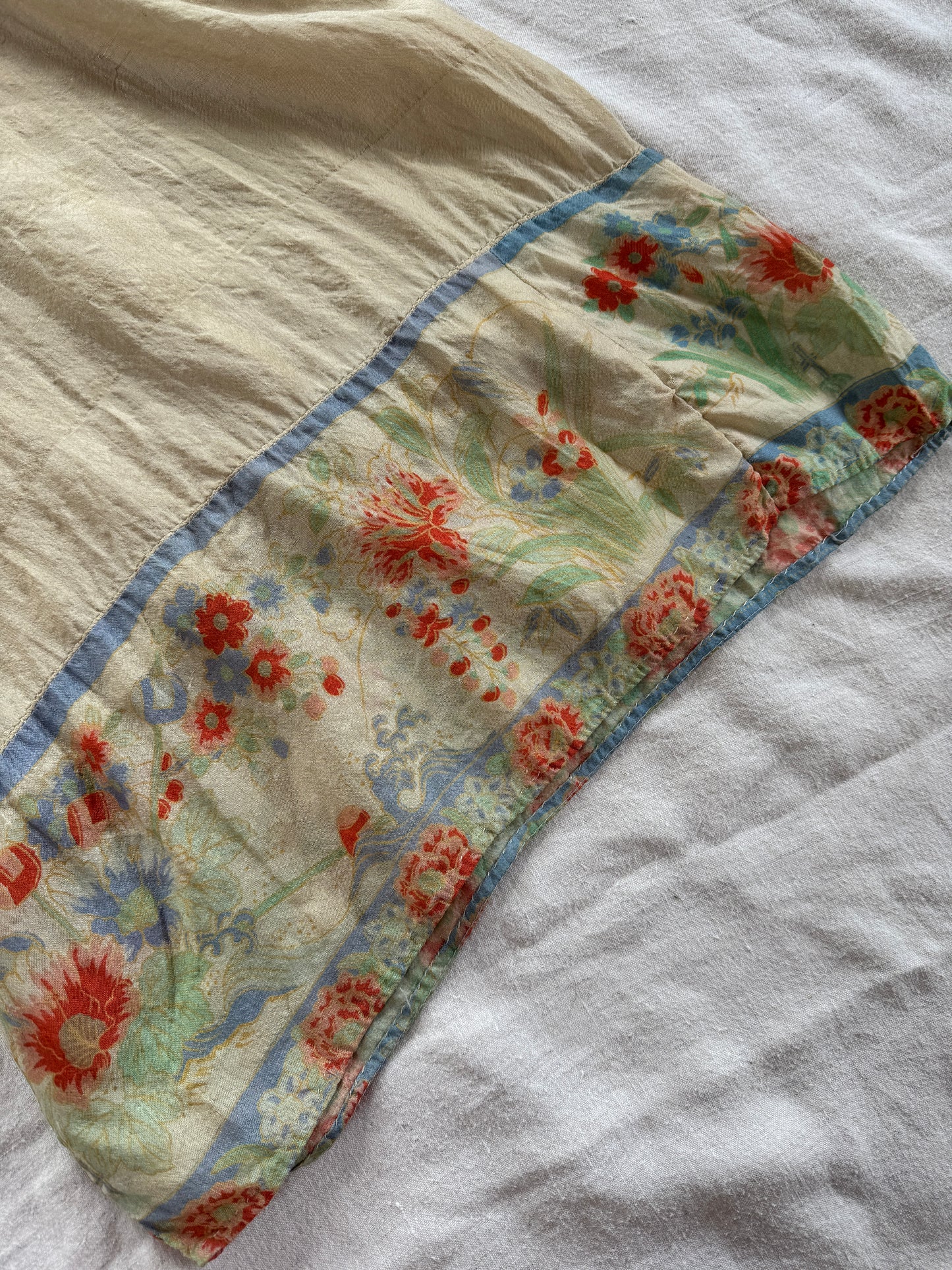 1920s Pongee Silk Palazzo Beach Pajamas- S/M