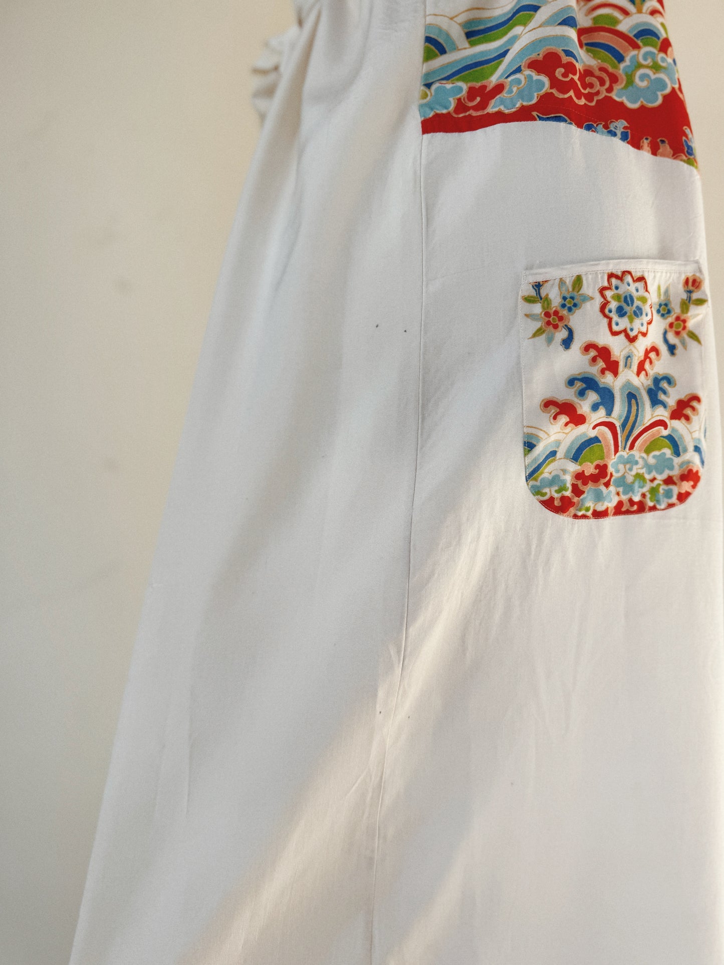 1930s Rare White Pongee Silk Beach Pajama Jumpsuit- M