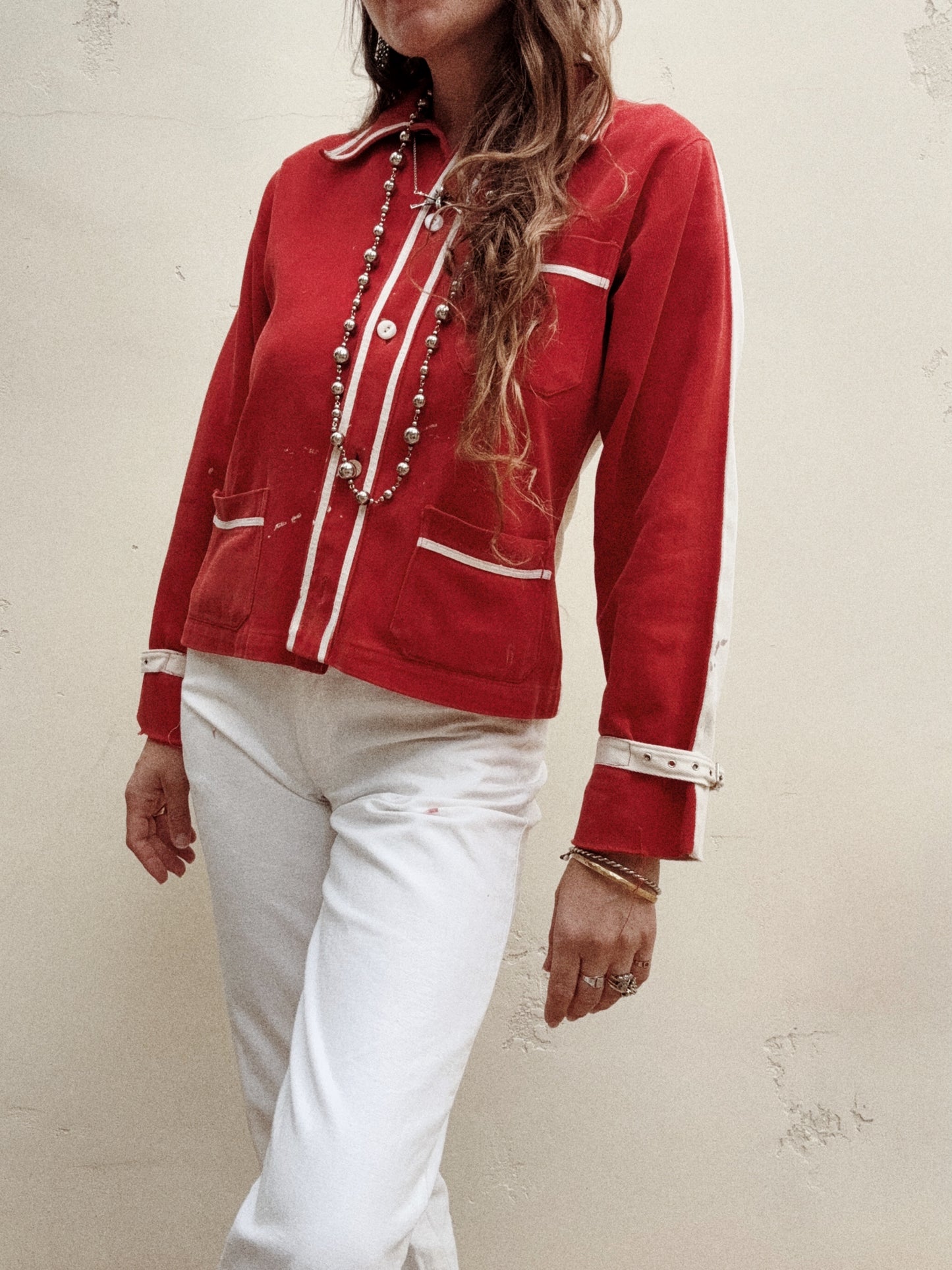 1940s Two Tone “Wolverettes” Chain Stitched Jacket- S/M