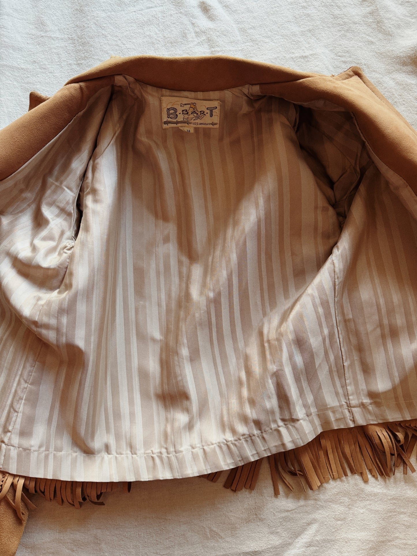 1950s Cowhide + Butter Suede Fringe Cowboy Jacket- S