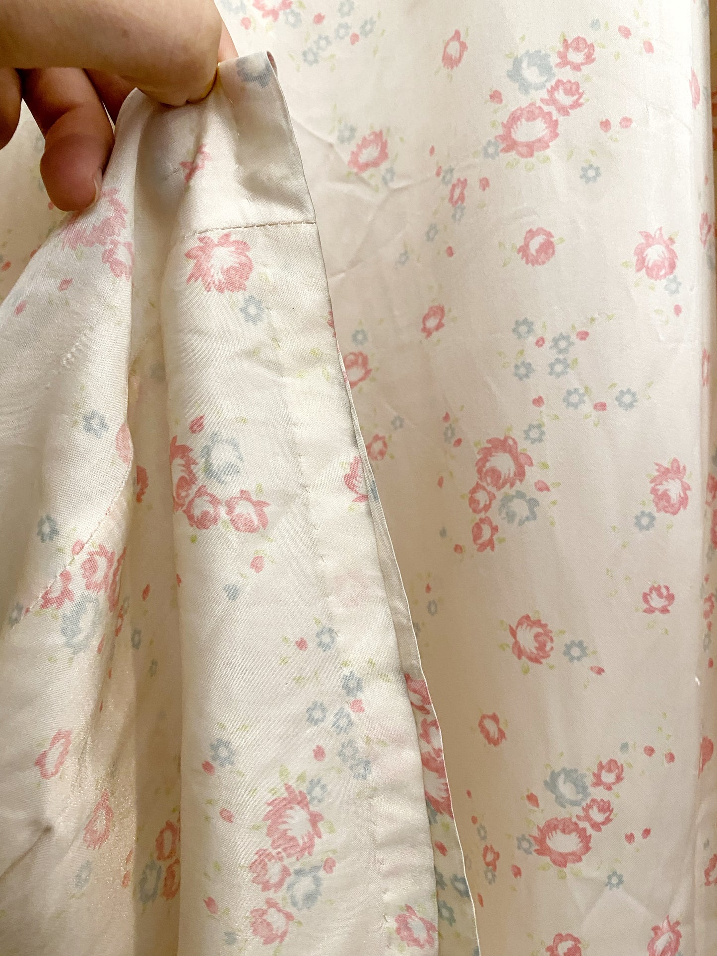 1940s Silk + Rayon Floral Dressing Gown by Textron- M
