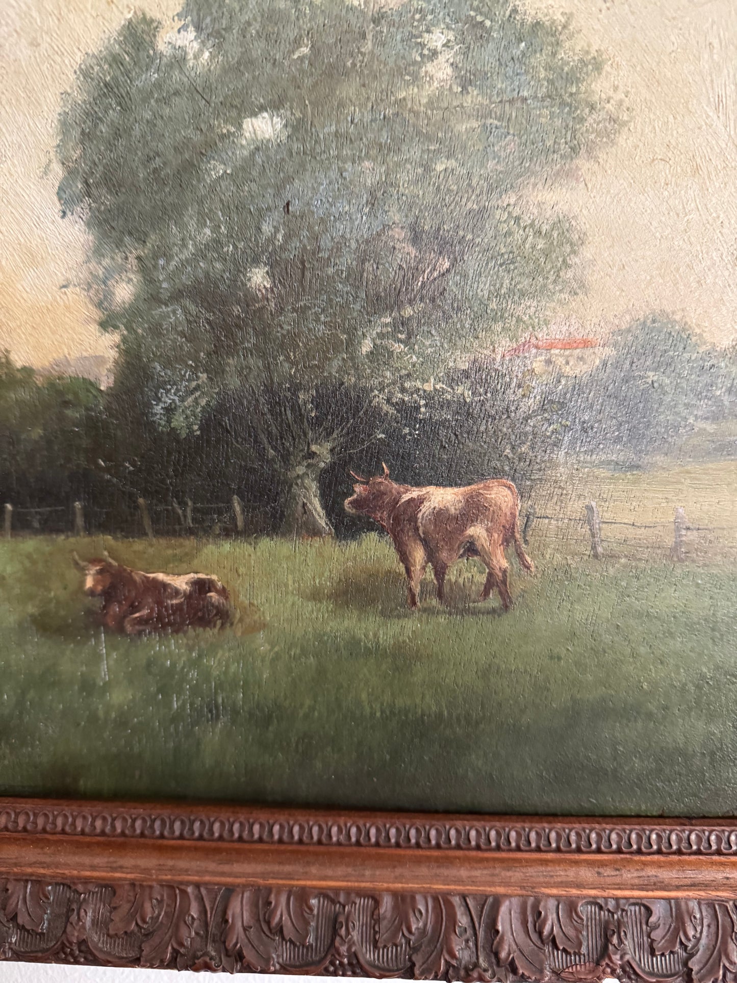 Early 1900s Antique Pastoral Oil Painting- 11 x 14”