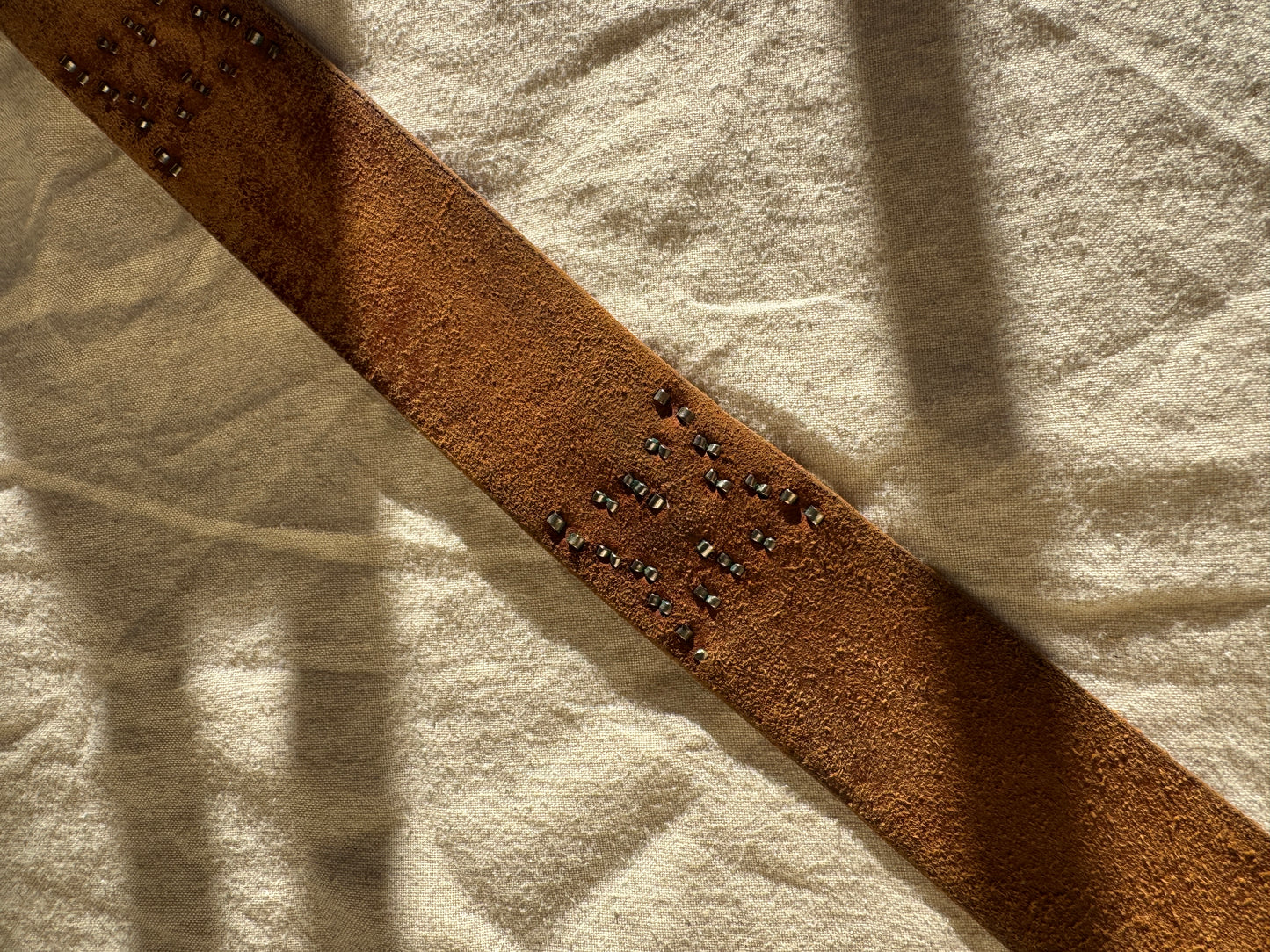 1930s/40s Jeweled Moto Belt w/ Stamped Navajo Buckle