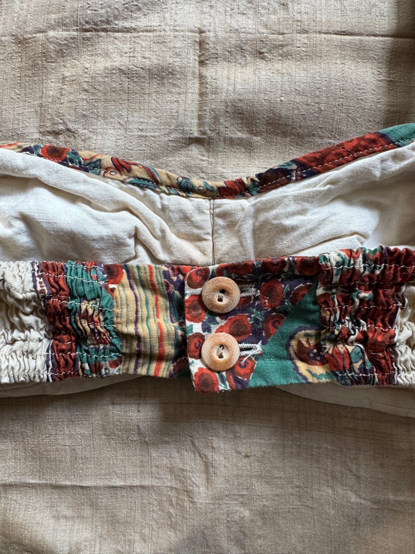 1950s Folk Novelty Print Cotton Play Set- S/M