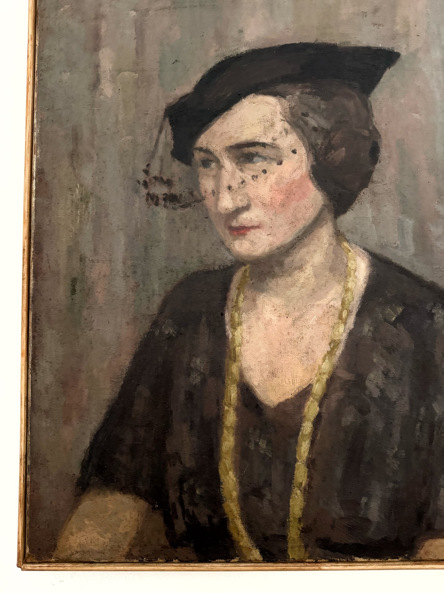 1930s Portrait of a Woman. Oil on Canvas. Signed- 25 x 20”