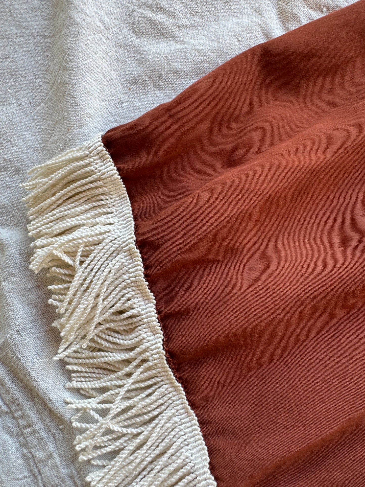 1950s Brown Gabardine Western Fringe Split Skirt Pants- 28” Waist