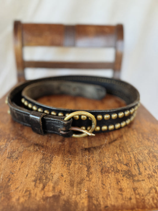 1950s/60s Studded Leather Moto Belt