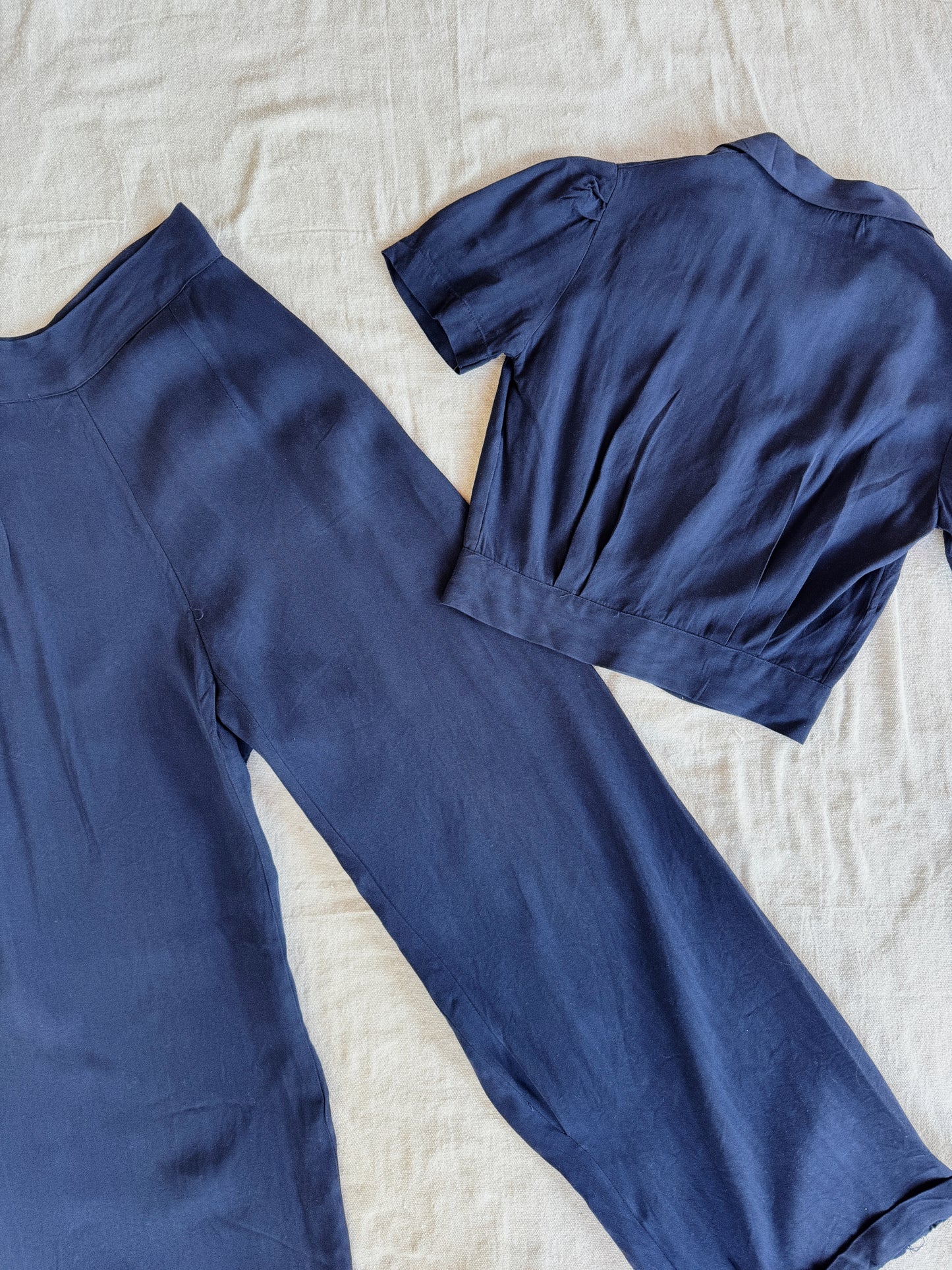 1930s/40s Herringbone Twill Women’s Sportswear Pant Set- S