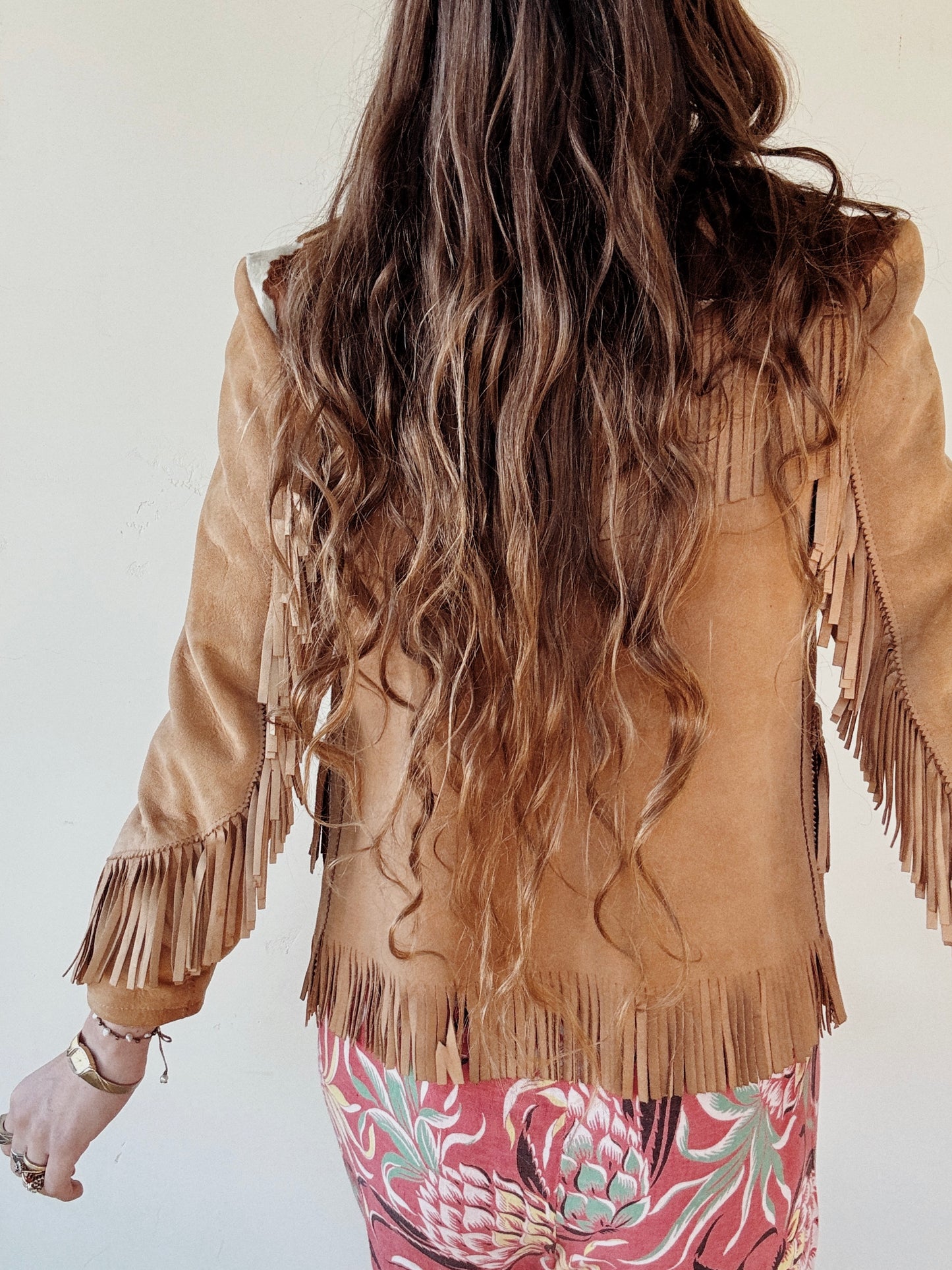 1950s Cowhide + Butter Suede Fringe Cowboy Jacket- S