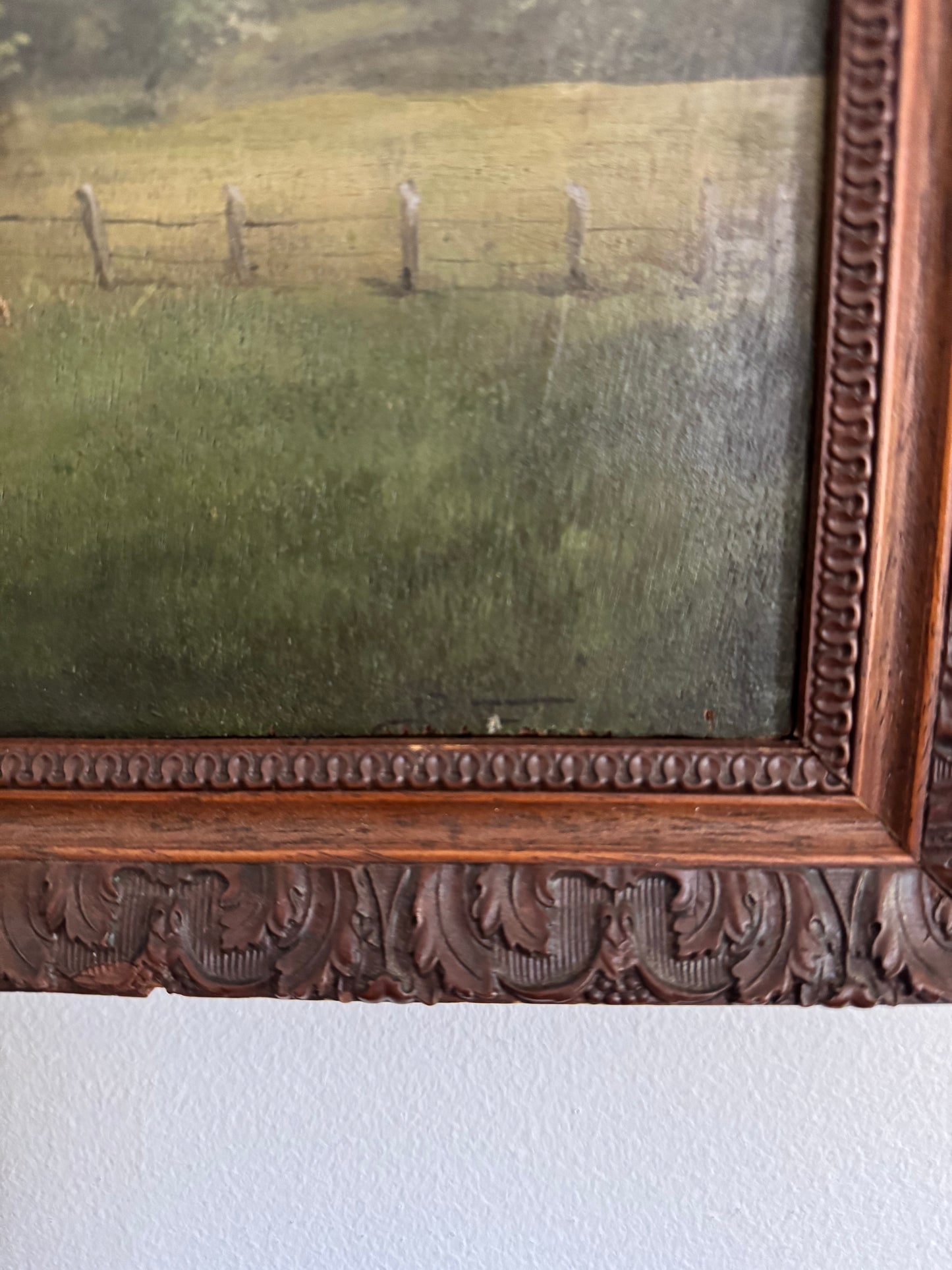 Early 1900s Antique Pastoral Oil Painting- 11 x 14”
