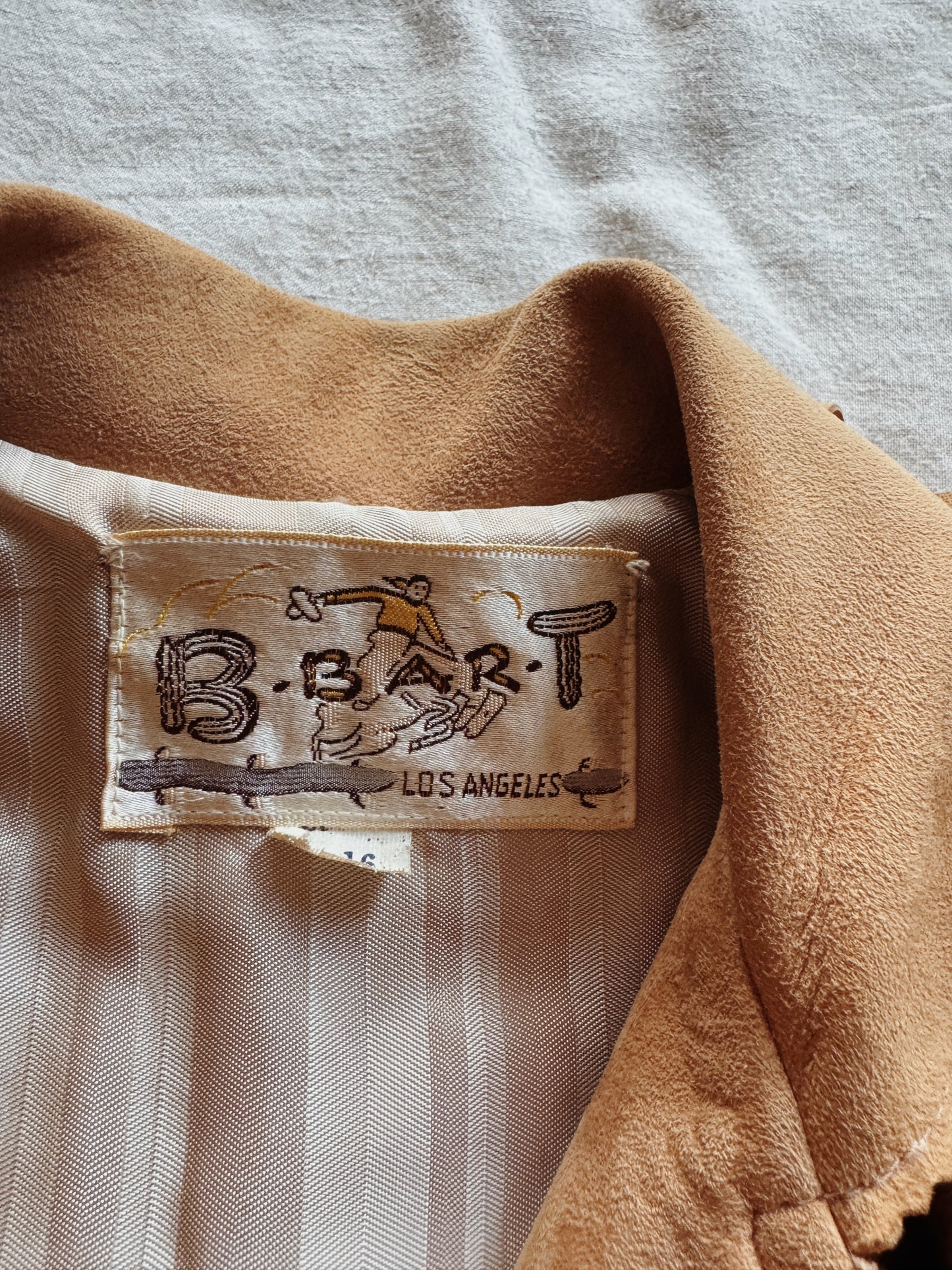 1950s Cowhide + Butter Suede Fringe Cowboy Jacket- S