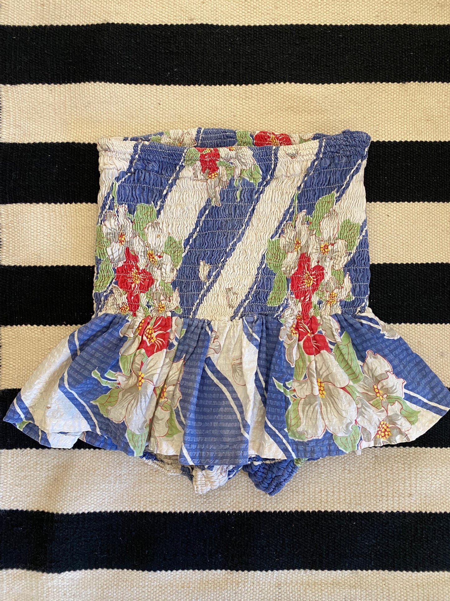 1940s Catalina Seersucker Playsuit Bottoms- S/M