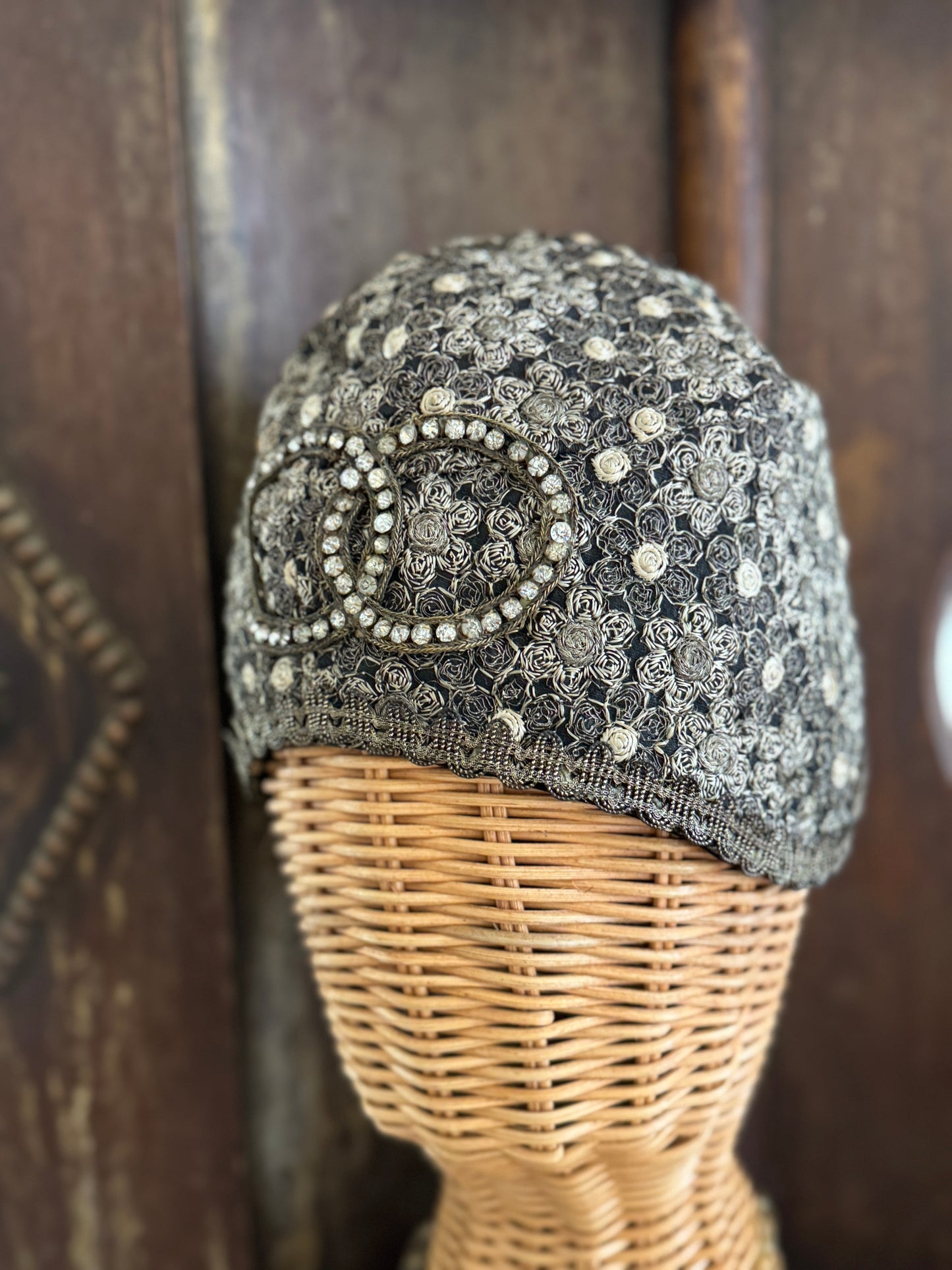 1920s Lamé Rhinestone Turban