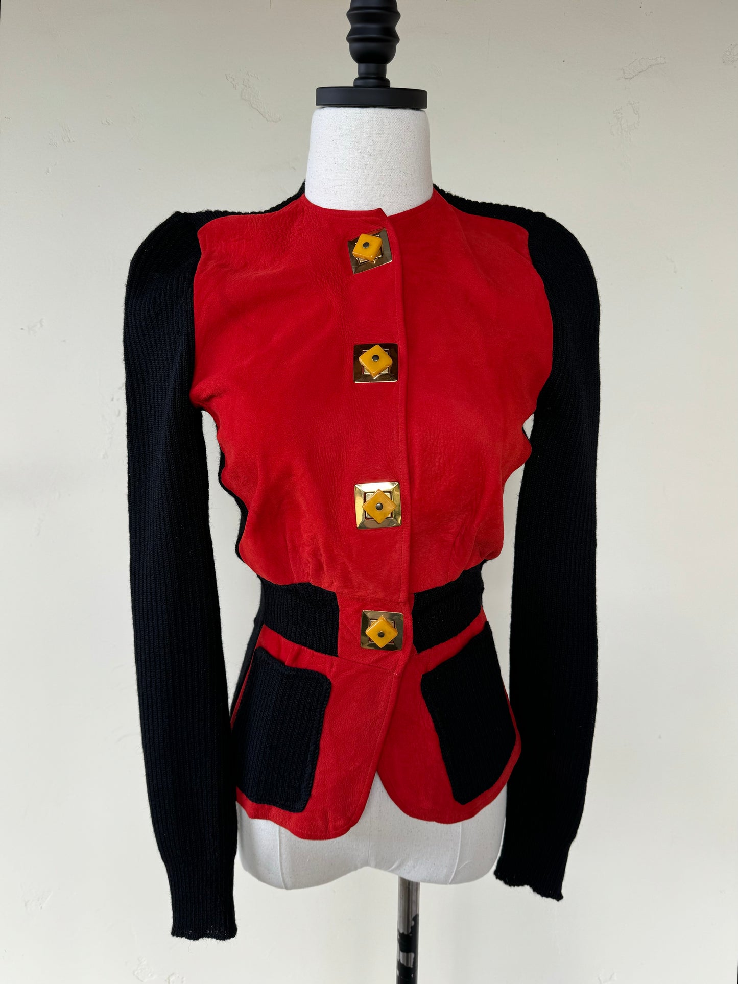 1940s Rare Sportigan Cardigan w/ Bakelite Toggle Buttons- S/M