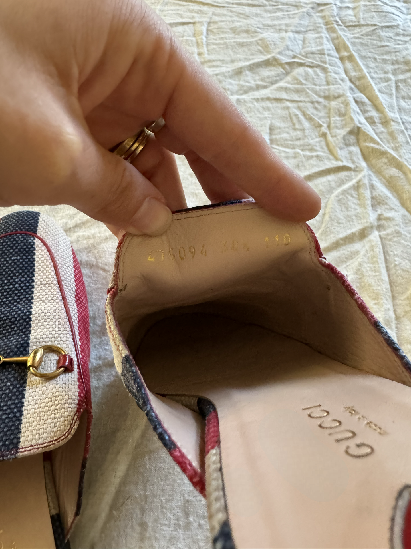 Gucci Woven Colorblock Slides w/ Horsebit- 8