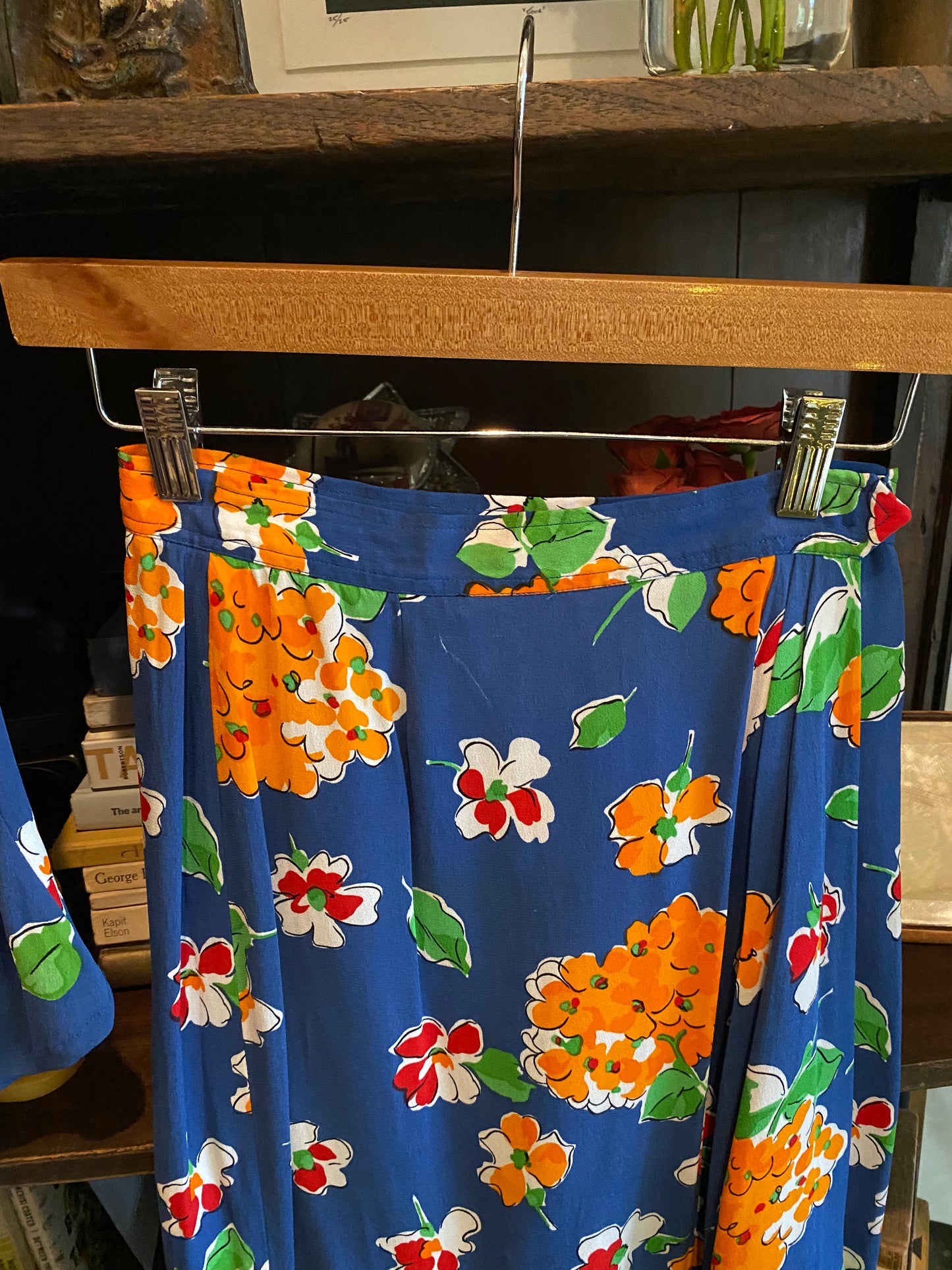 1980s Saint Laurent Rive Gauche Floral Sarong Set- S