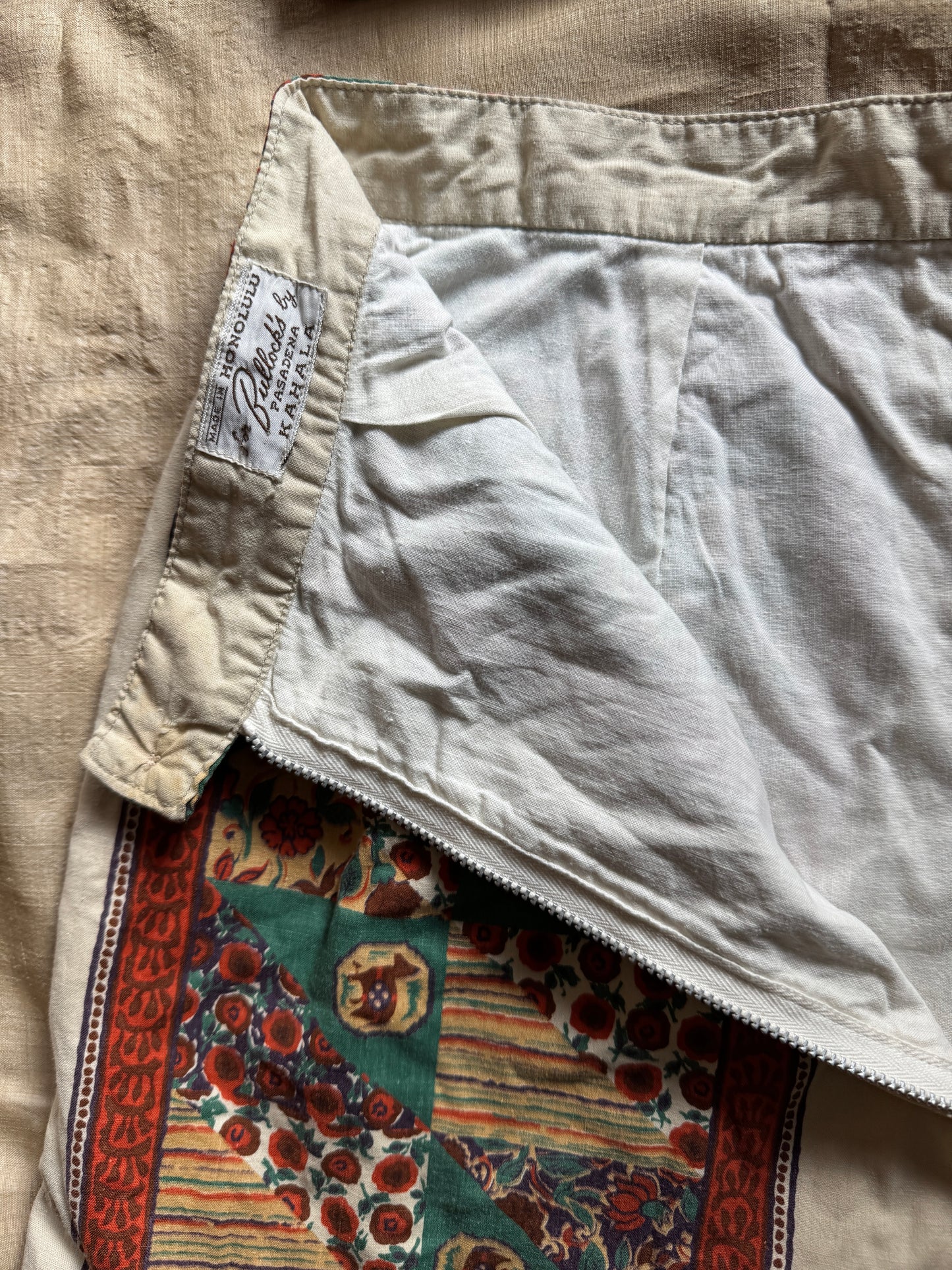 1950s Folk Novelty Print Cotton Play Set- S/M