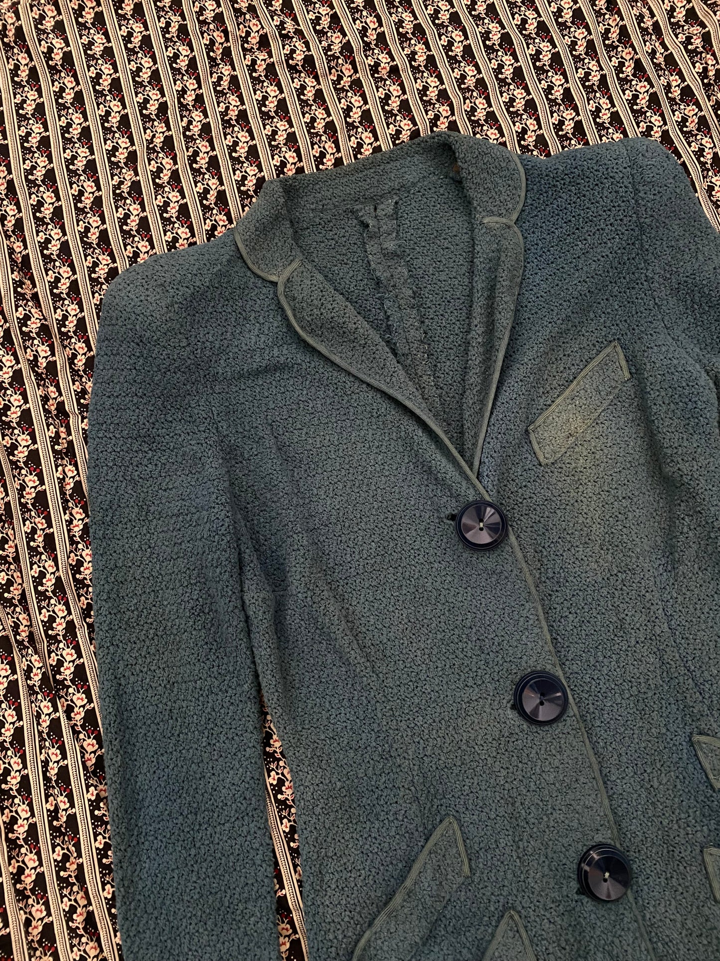 1930s Rare French Eliane Knit Blazer Jacket- XS/S