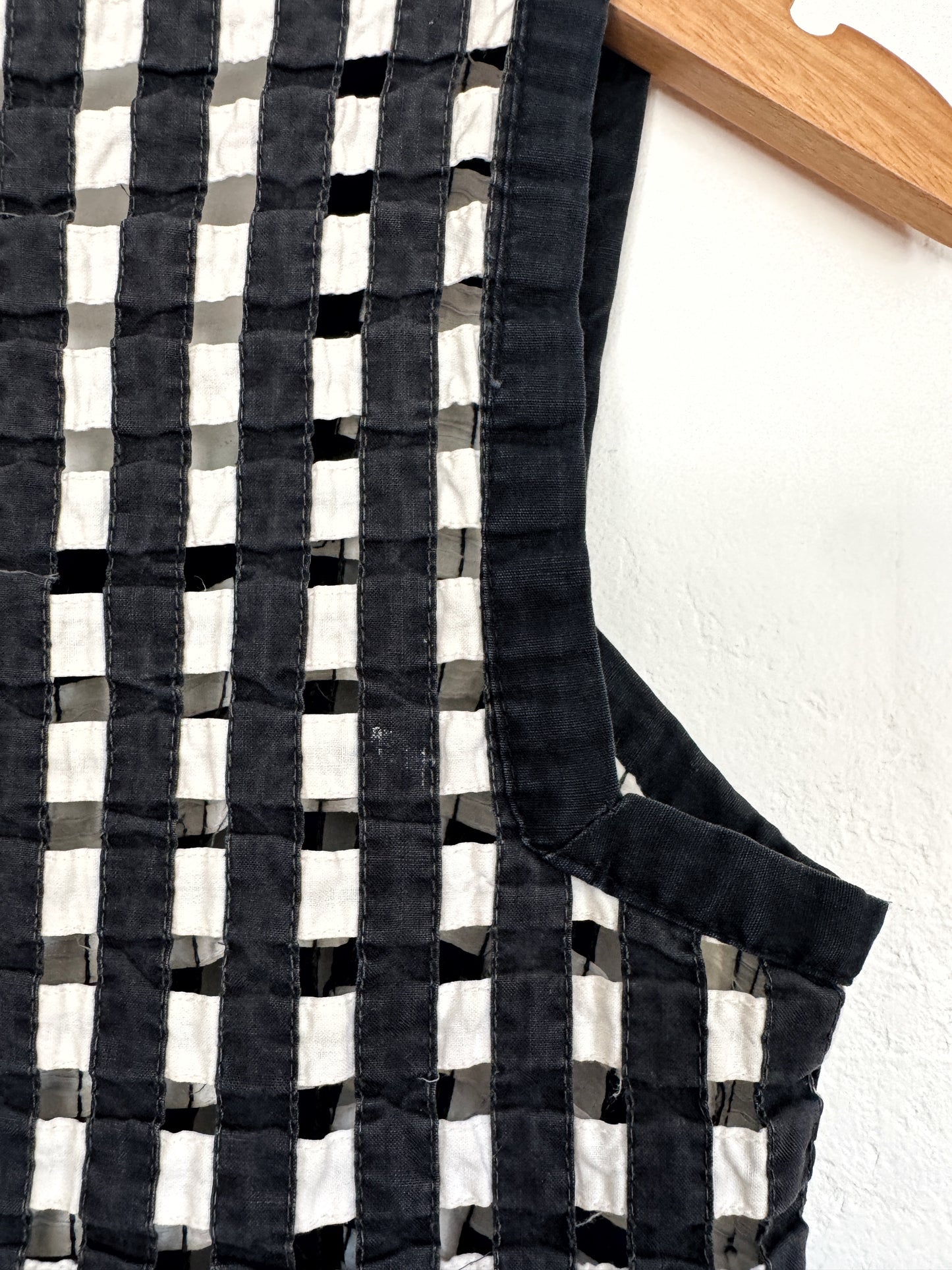 1950s Bill Atkinson Black + White Cage Top- S