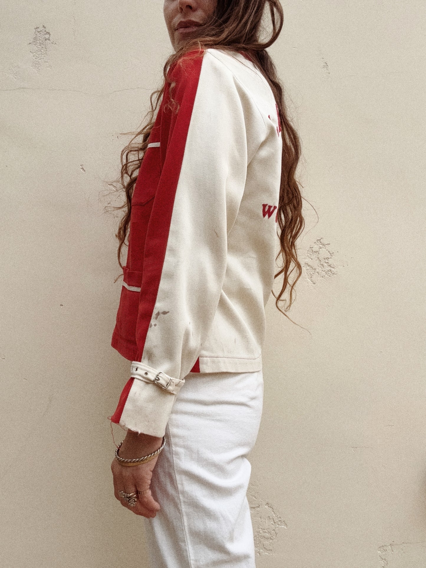 1940s Two Tone “Wolverettes” Chain Stitched Jacket- S/M