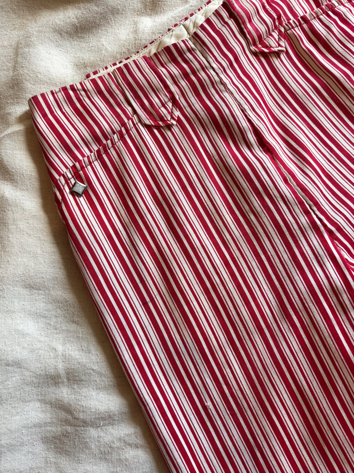 1950s Levi’s Shorthorn Candy Cane Stripe Side Zips- 27”