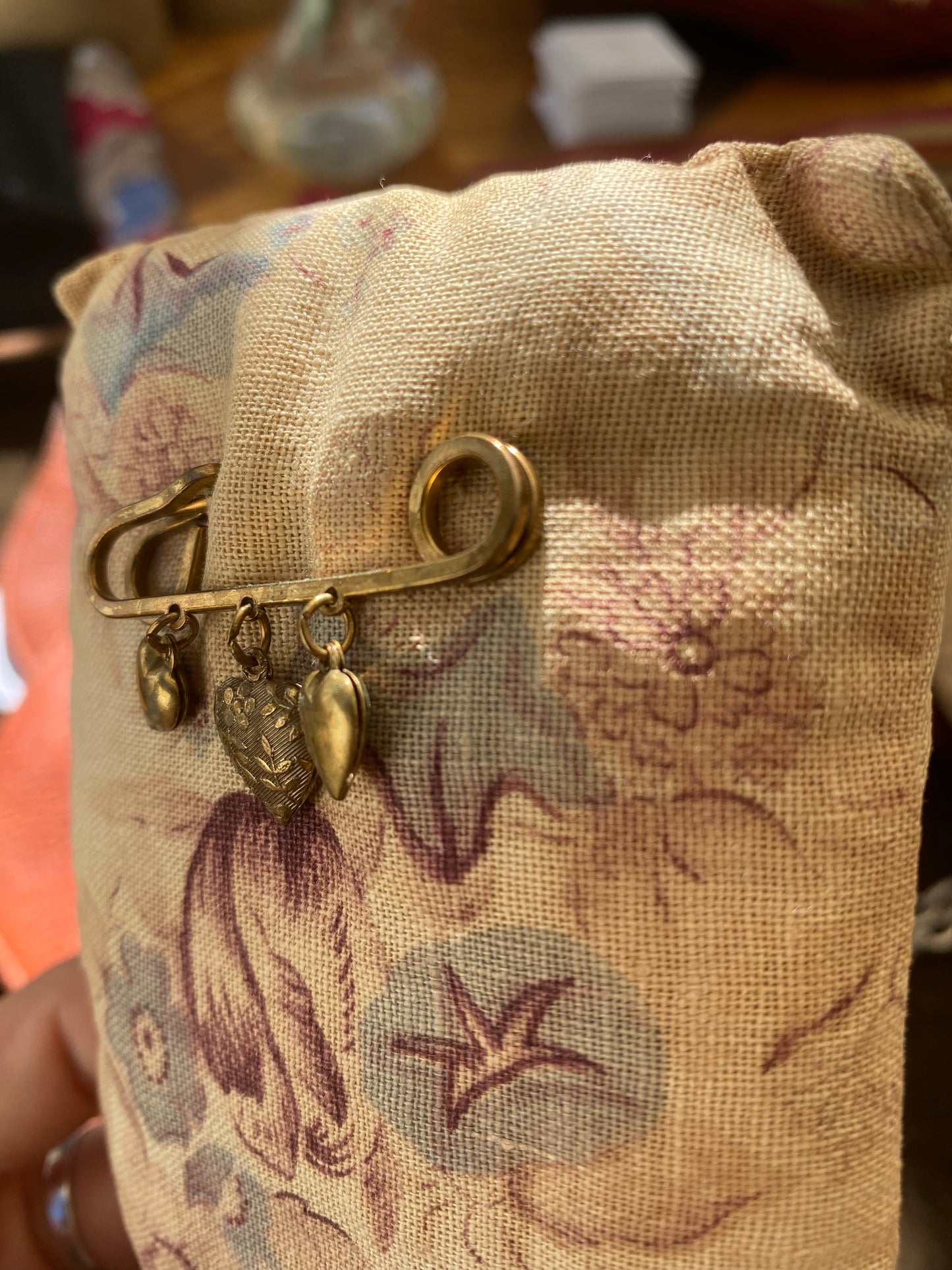Early 1900s Heavy Brass “Forget Me Not” Pin Brooch