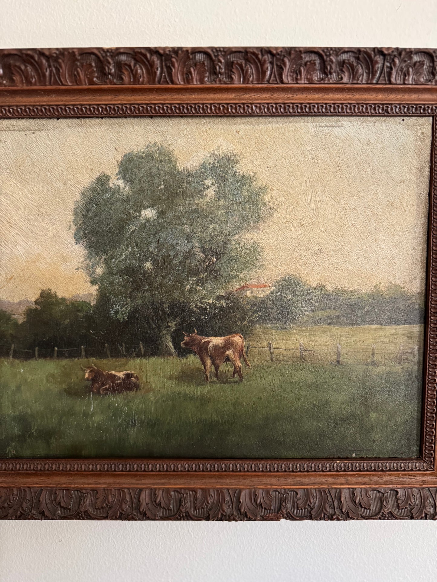 Early 1900s Antique Pastoral Oil Painting- 11 x 14”