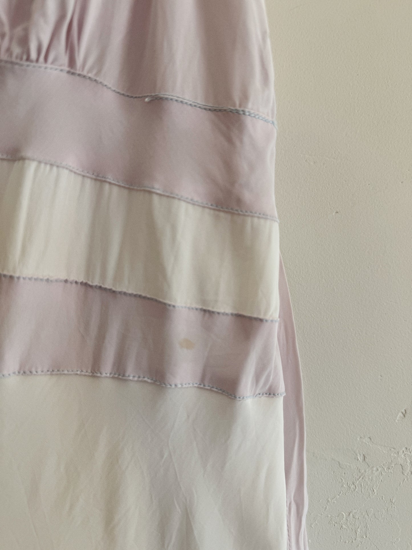 1940s Lavender + Periwinkle Floral Slip Dress- S/M