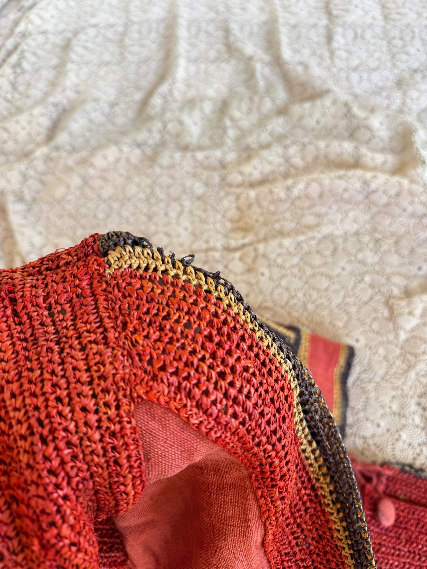 1930s Rattan + Linen Saks Fifth Avenue Cropped Summer Jacket- S/M