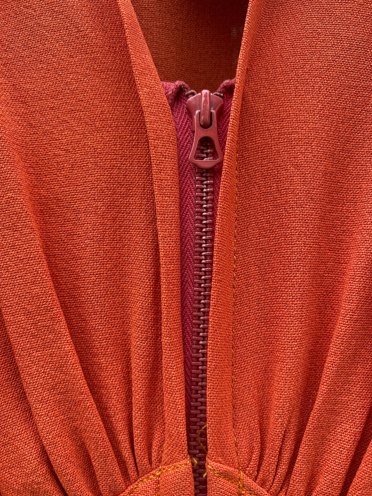 1930s Terra Cotta Soutache Evening Gown- 6