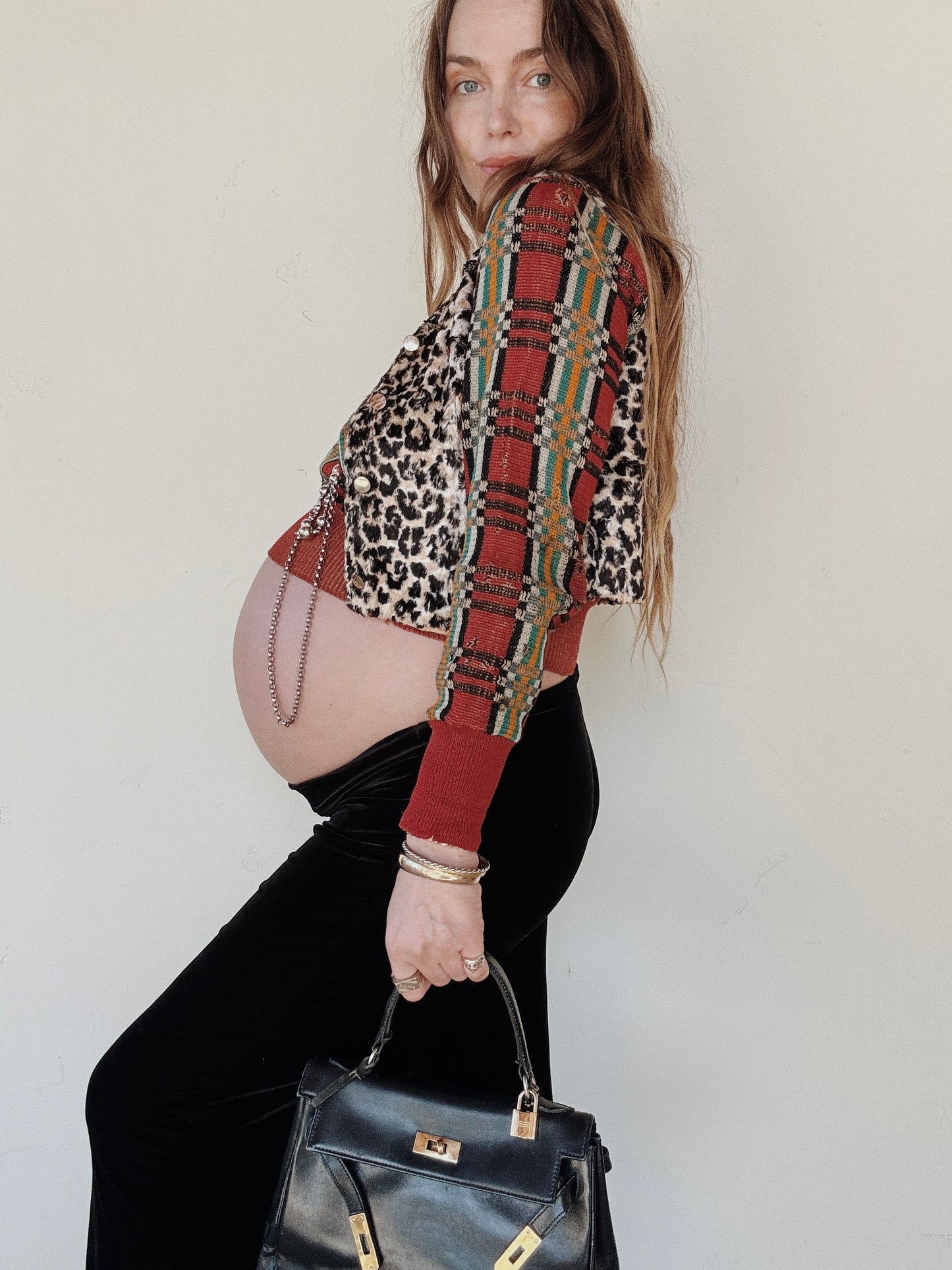1960s Leopard Faux Fur Cropped Waistcoat Vest- S/M-M