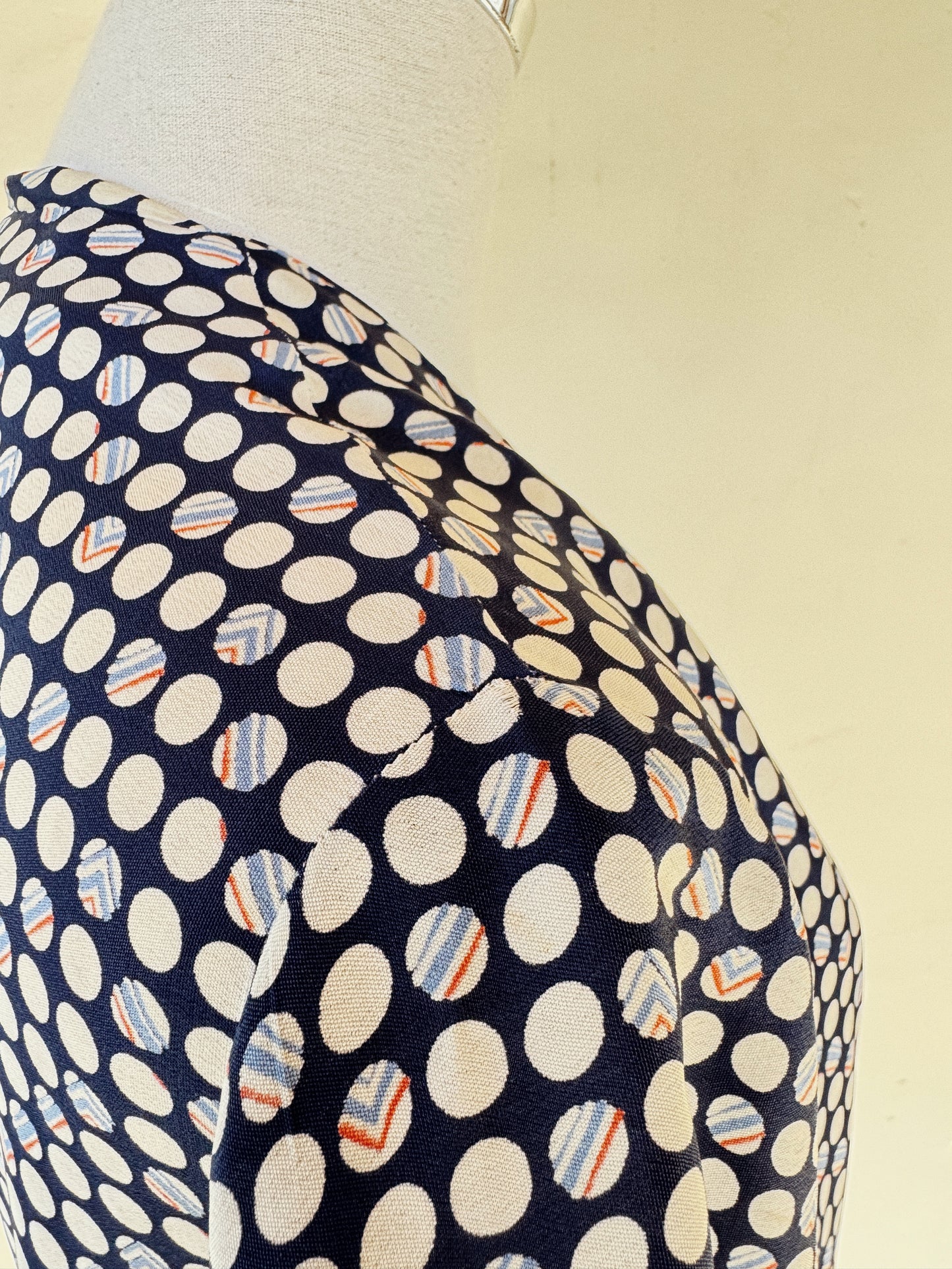 1920s Art Deco Abstract Printed Rayon Crepe Jacket- S-M