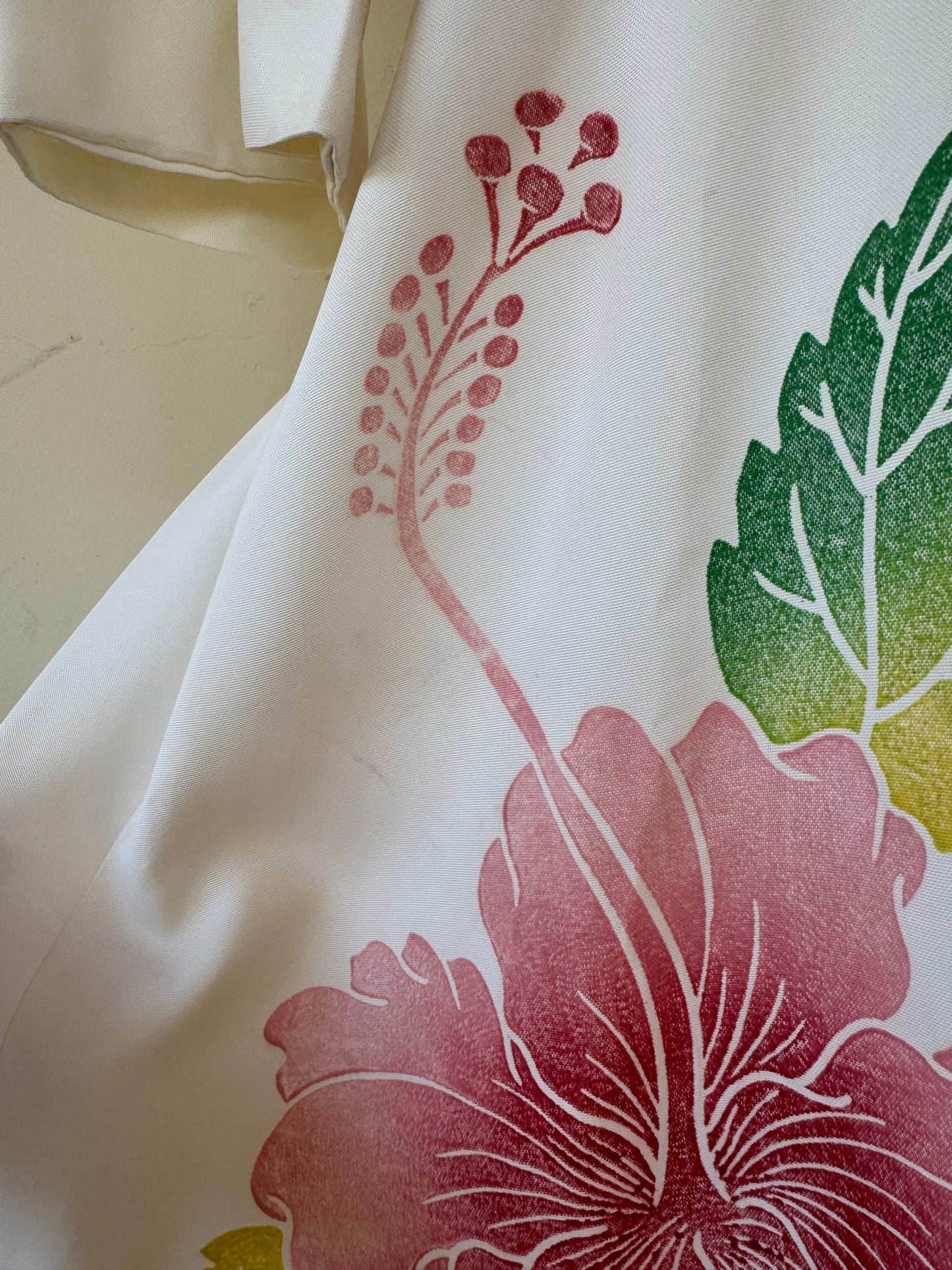 1940s Hawaiian Hibiscus Airbrush Dressing Gown- S/M