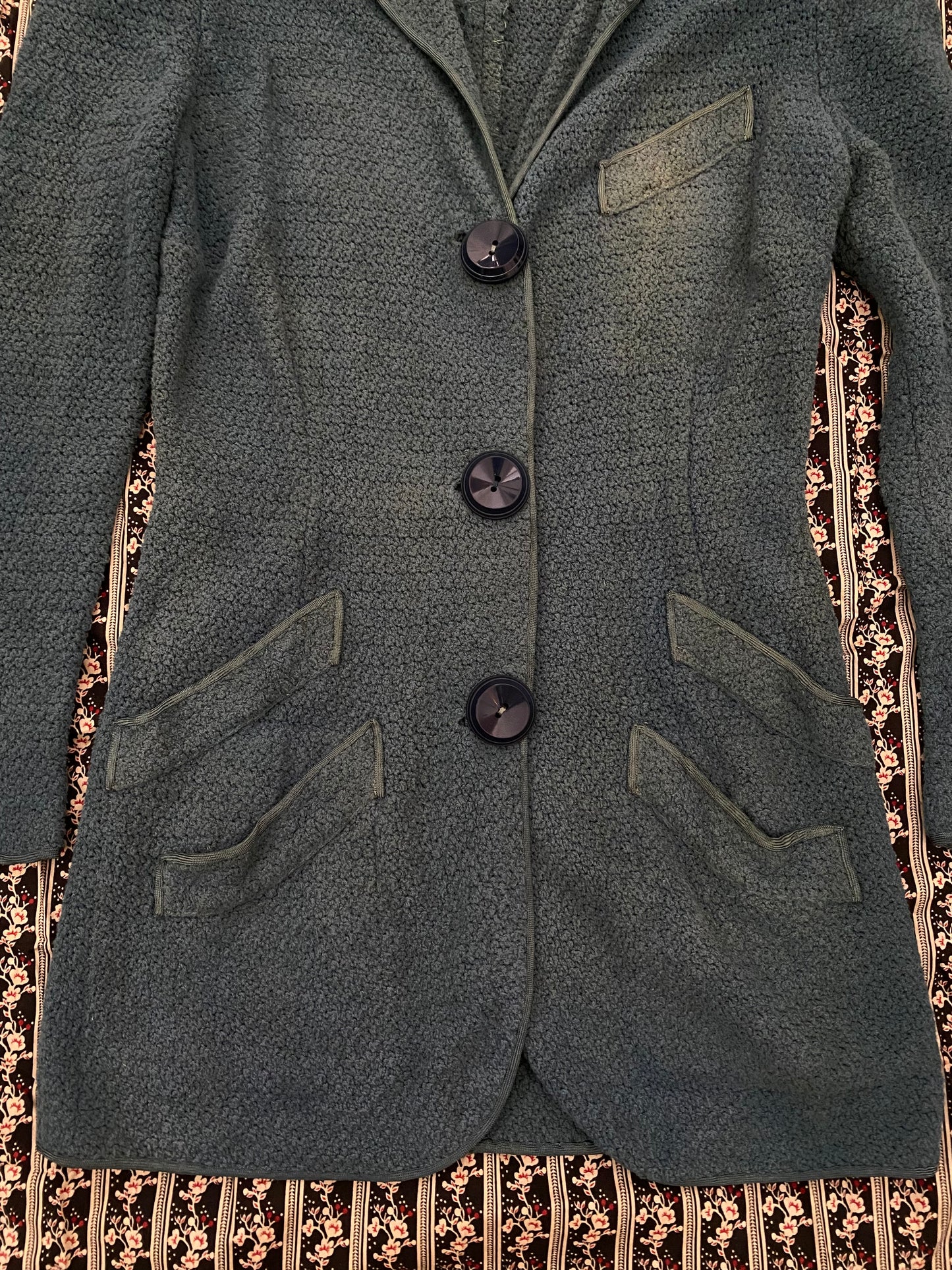 1930s Rare French Eliane Knit Blazer Jacket- XS/S