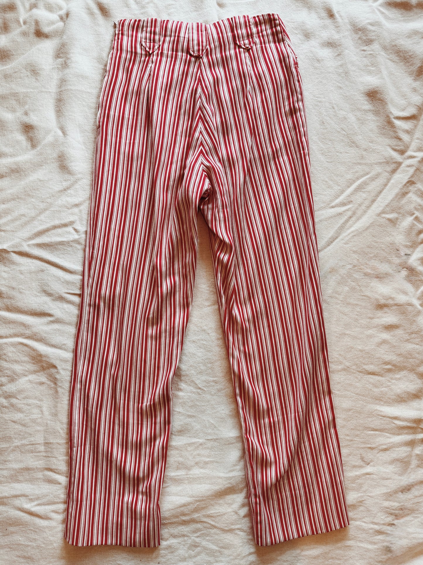 1950s Levi’s Shorthorn Candy Cane Stripe Side Zips- 27”