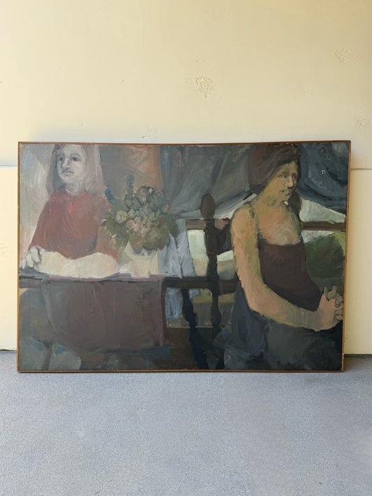 1950s Mid Century Large Scale Painting from Artist Collection SIGNED- 3.5 x 5’