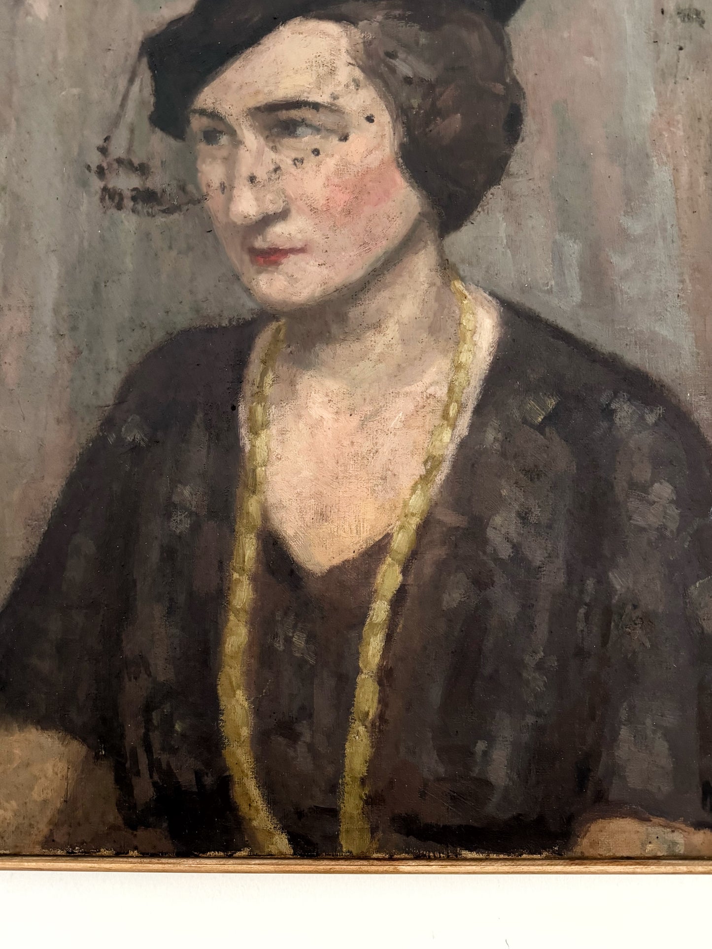 1930s Portrait of a Woman. Oil on Canvas. Signed- 25 x 20”