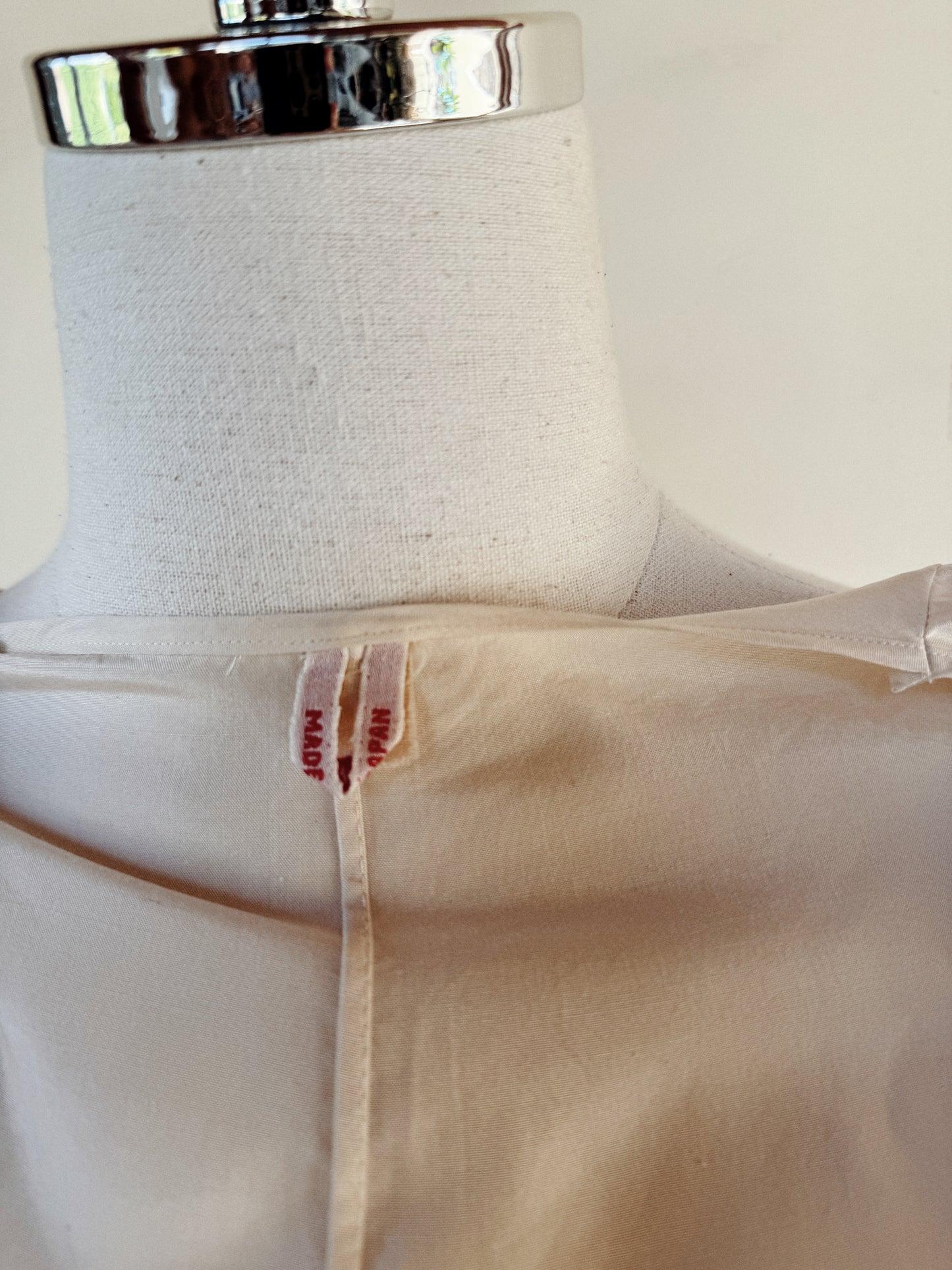 1930s Rare White Pongee Silk Beach Pajama Jumpsuit- M