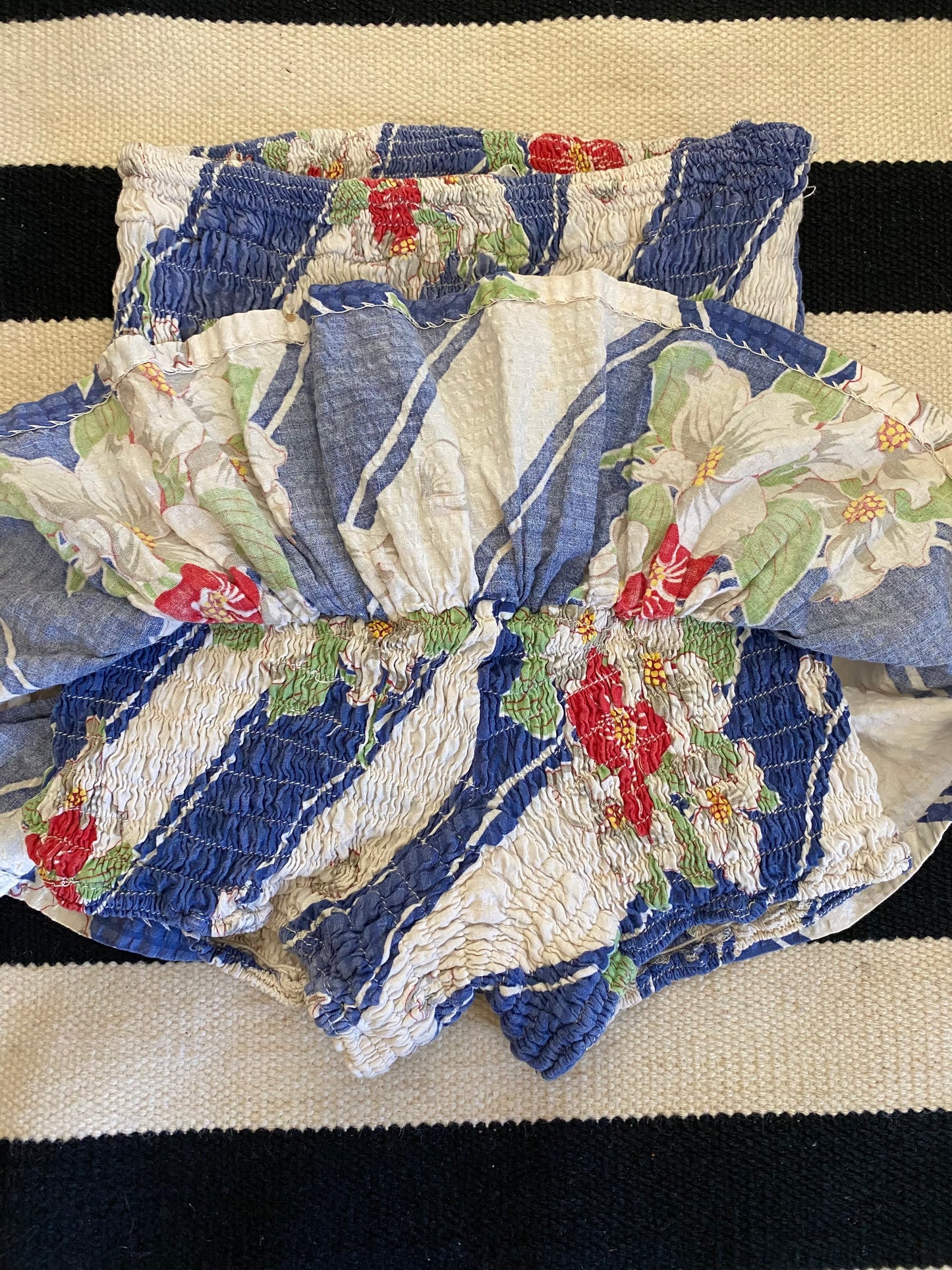1940s Catalina Seersucker Playsuit Bottoms- S/M