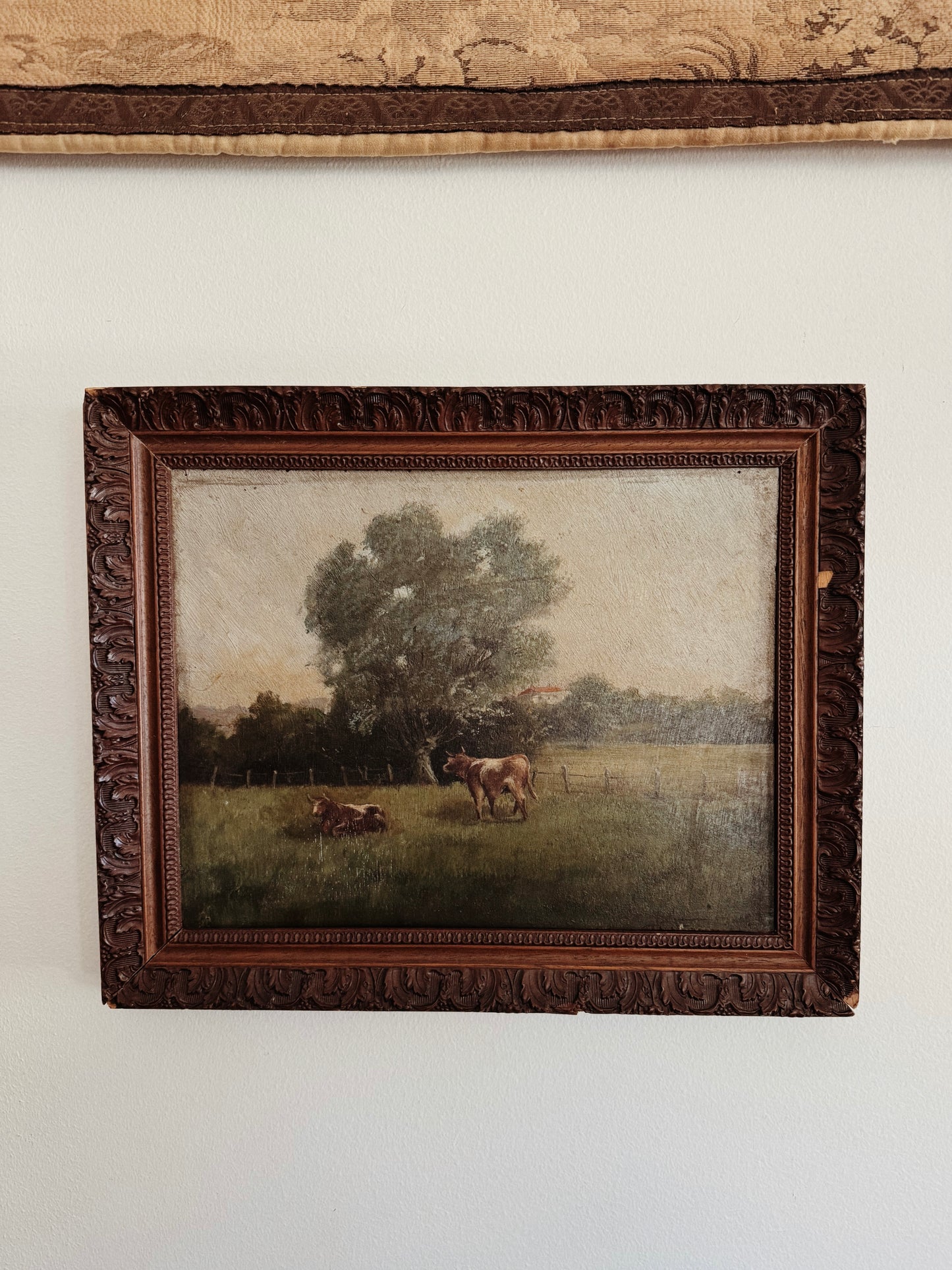 Early 1900s Antique Pastoral Oil Painting- 11 x 14”