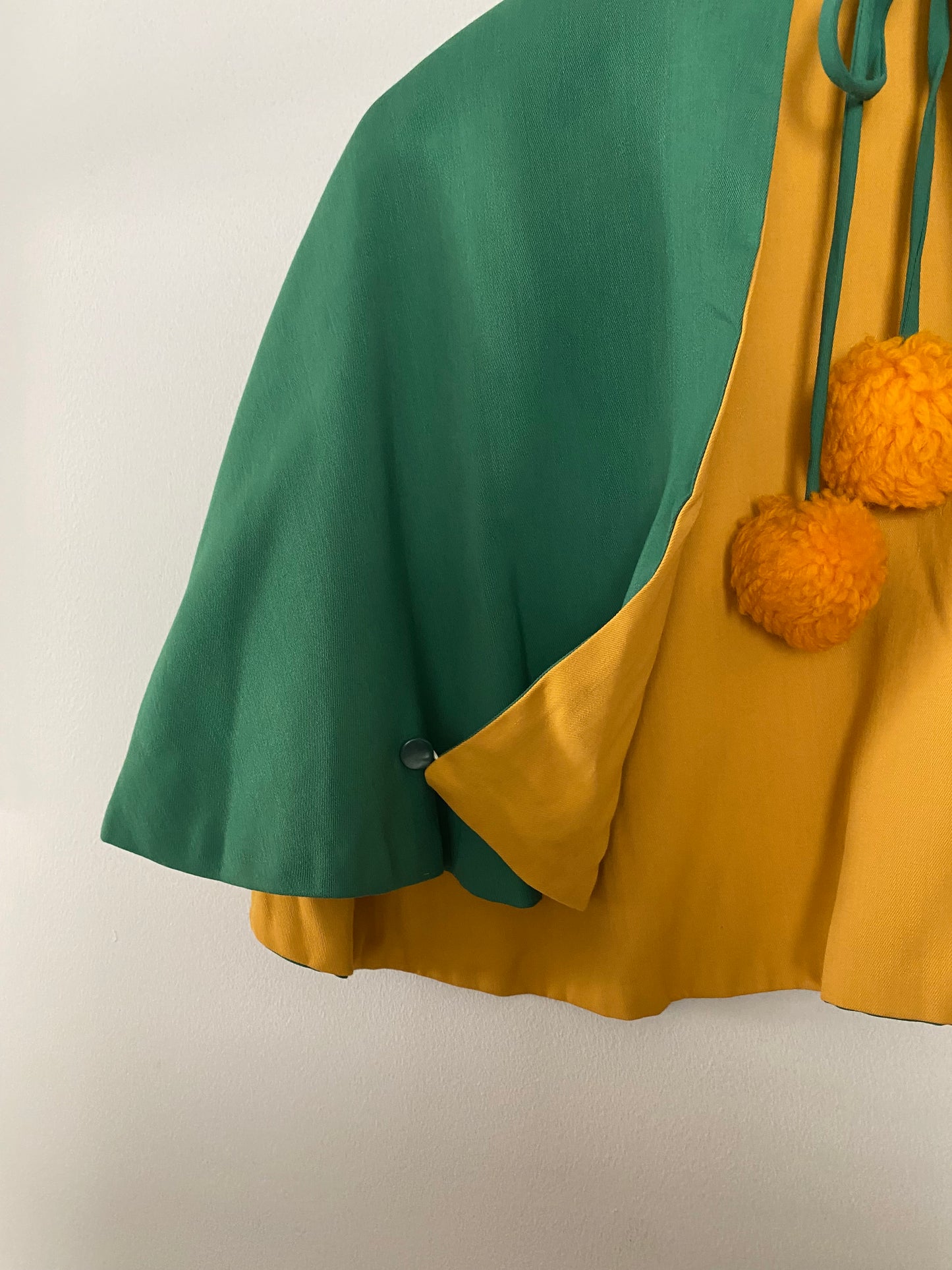 1940s Reversible Gabardine Two Tone Caplet- S/M