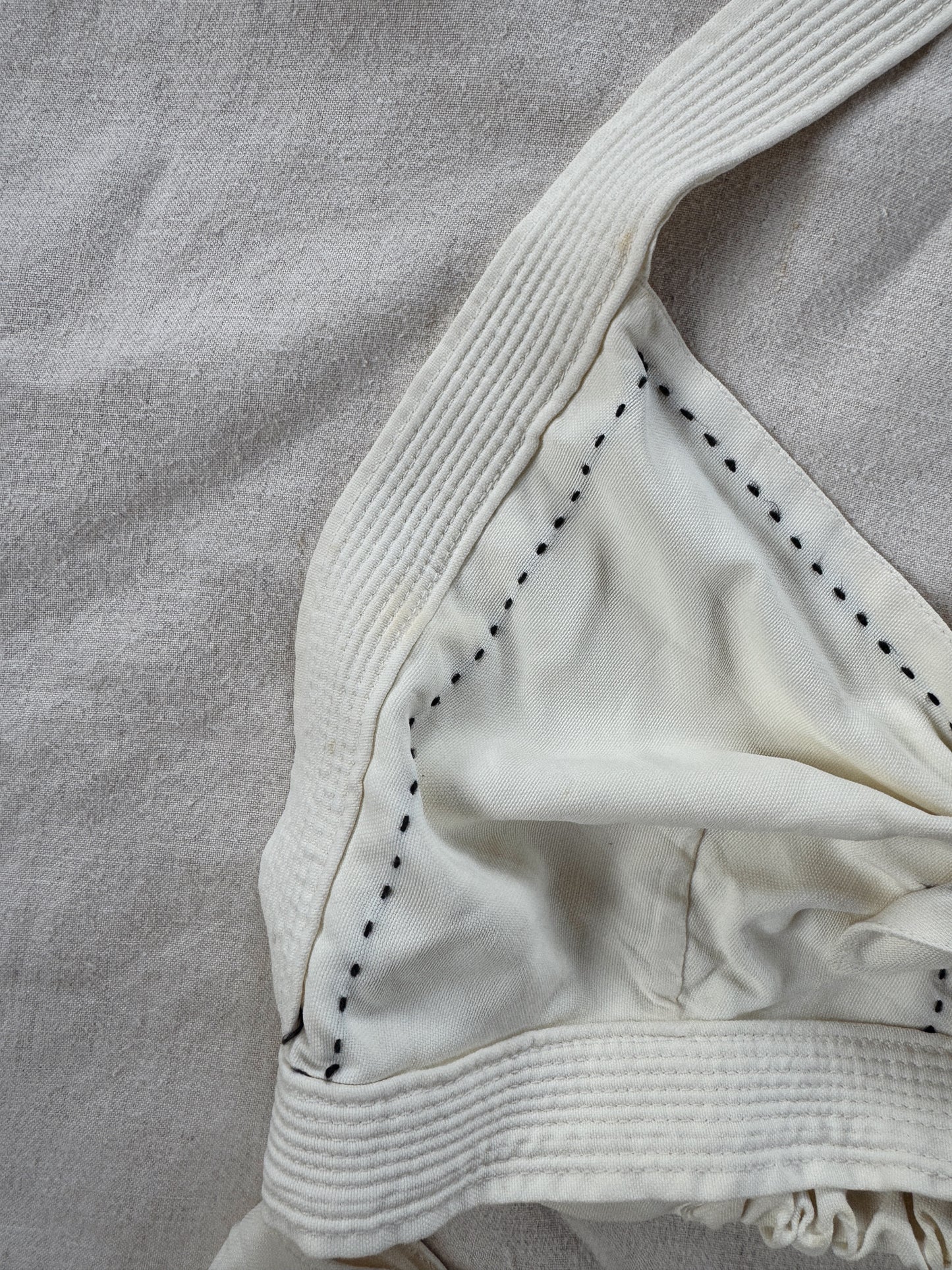 1940s White Sailcloth Playsuit w/ Black Embroidered Trim- M