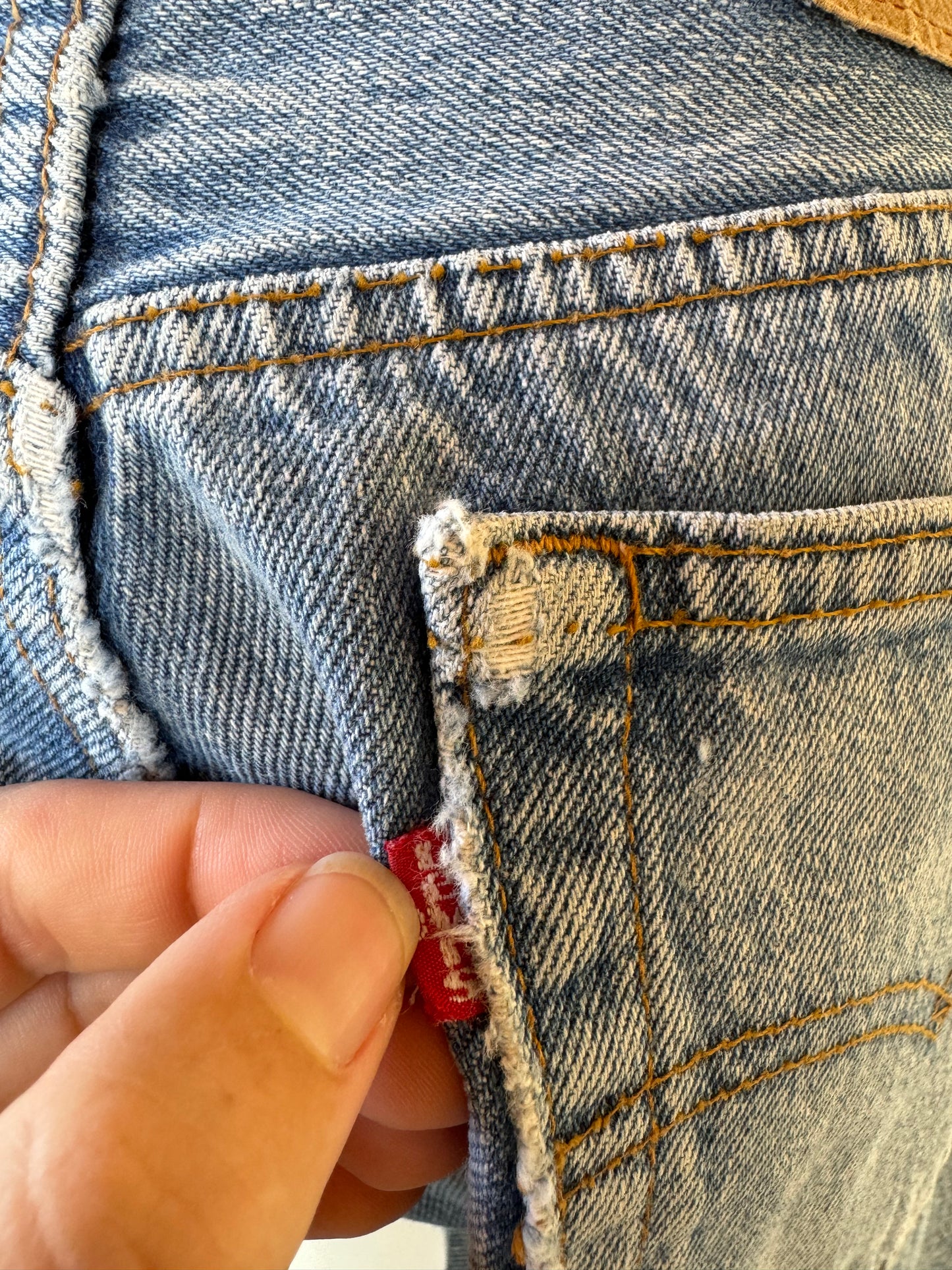 1974 Beaded Levi’s Medium Wash 501s- 28 x 29.5