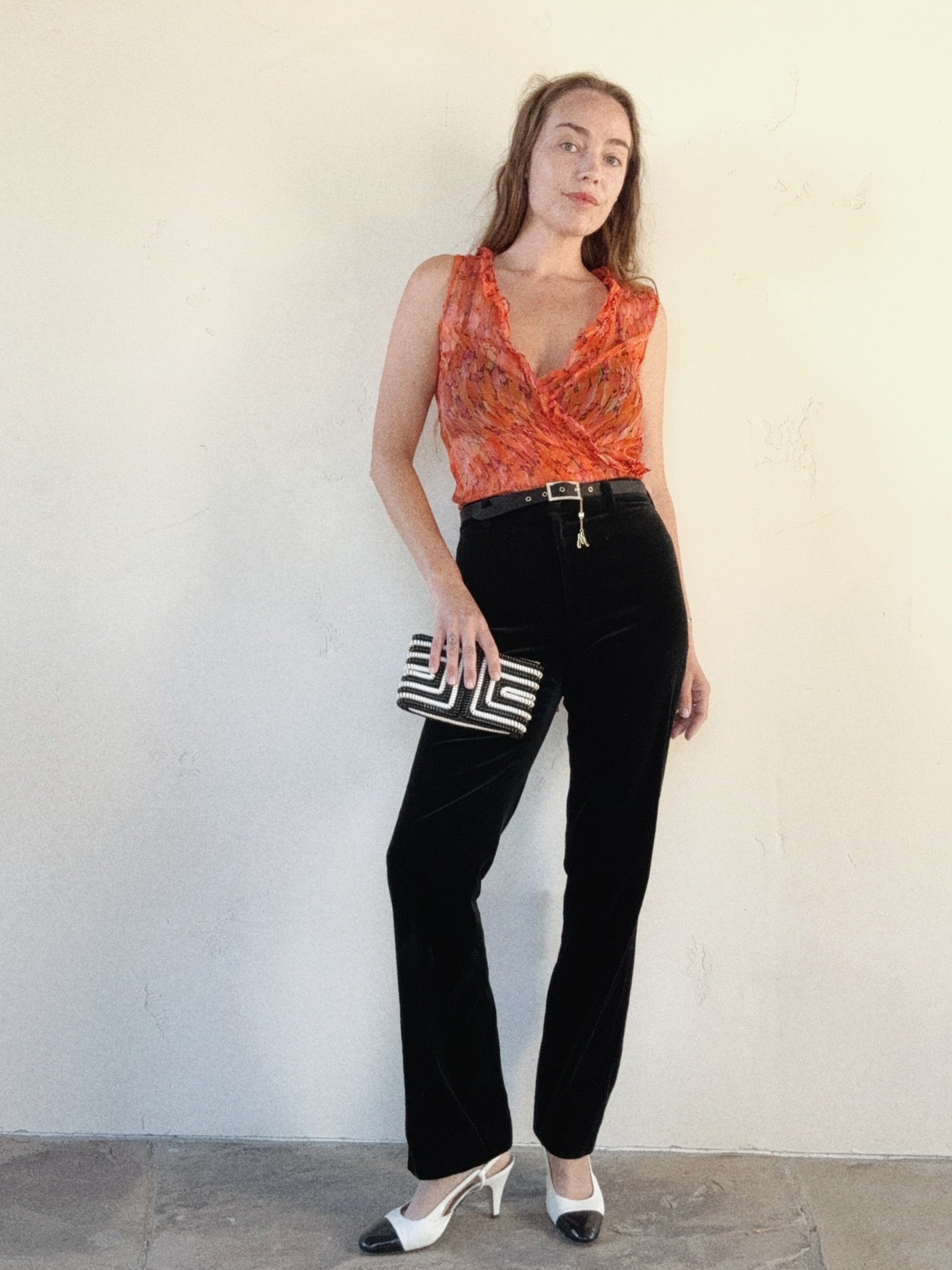 Antique 1920s Avant Garde Italian Silk Chiffon Wrap Top- S-M