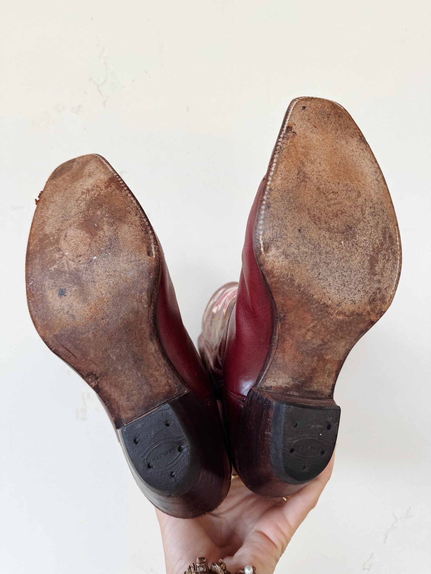 1940s Rare Butterfly Justin Inlay Pee Wee Boots- 6