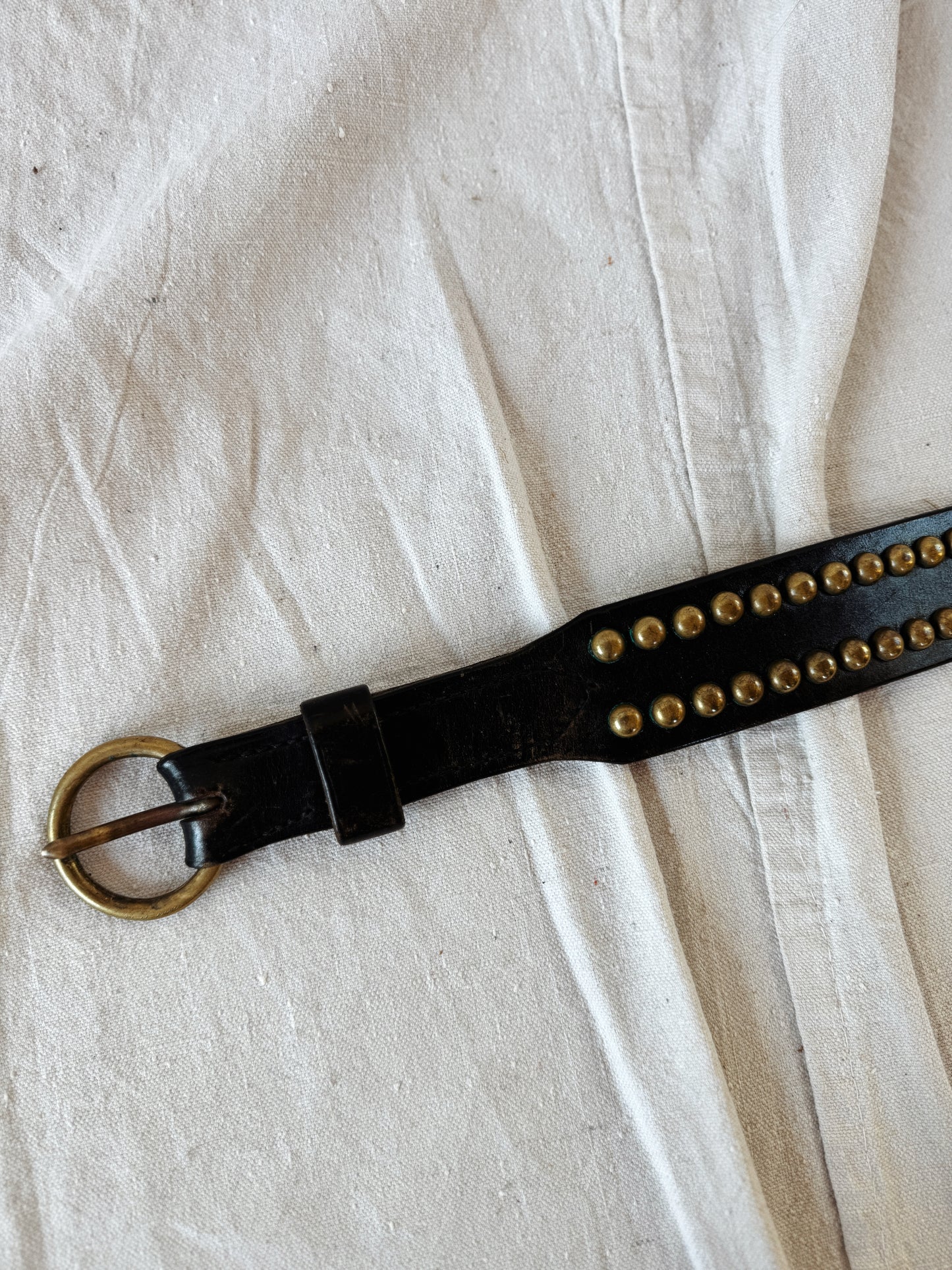 1950s/60s Studded Leather Moto Belt
