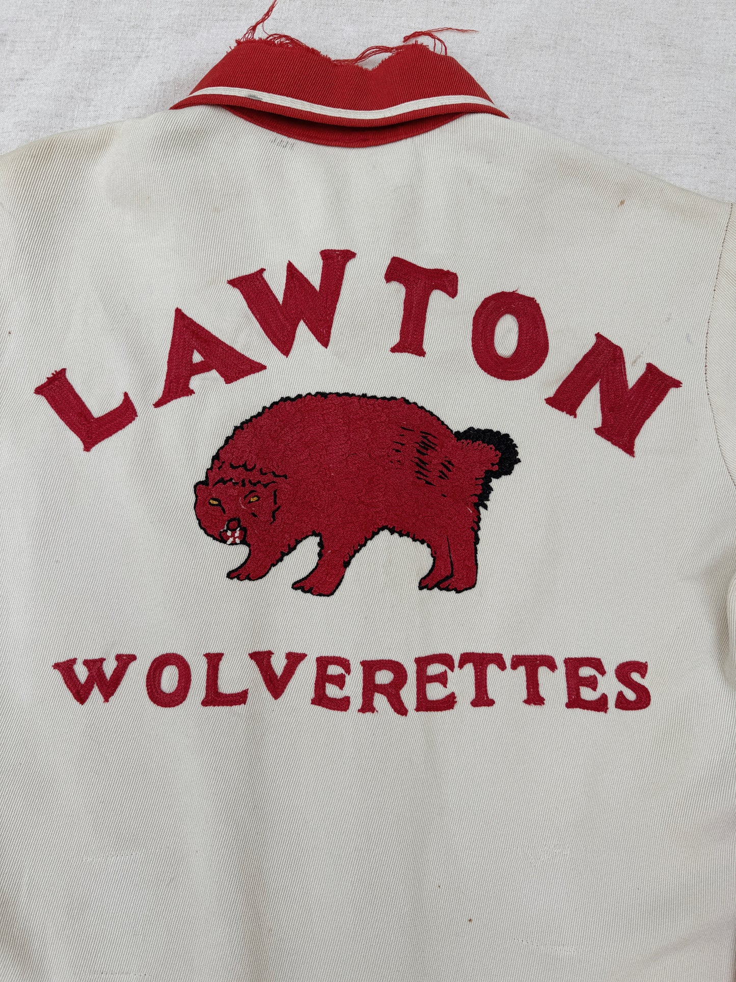 1940s Two Tone “Wolverettes” Chain Stitched Jacket- S/M